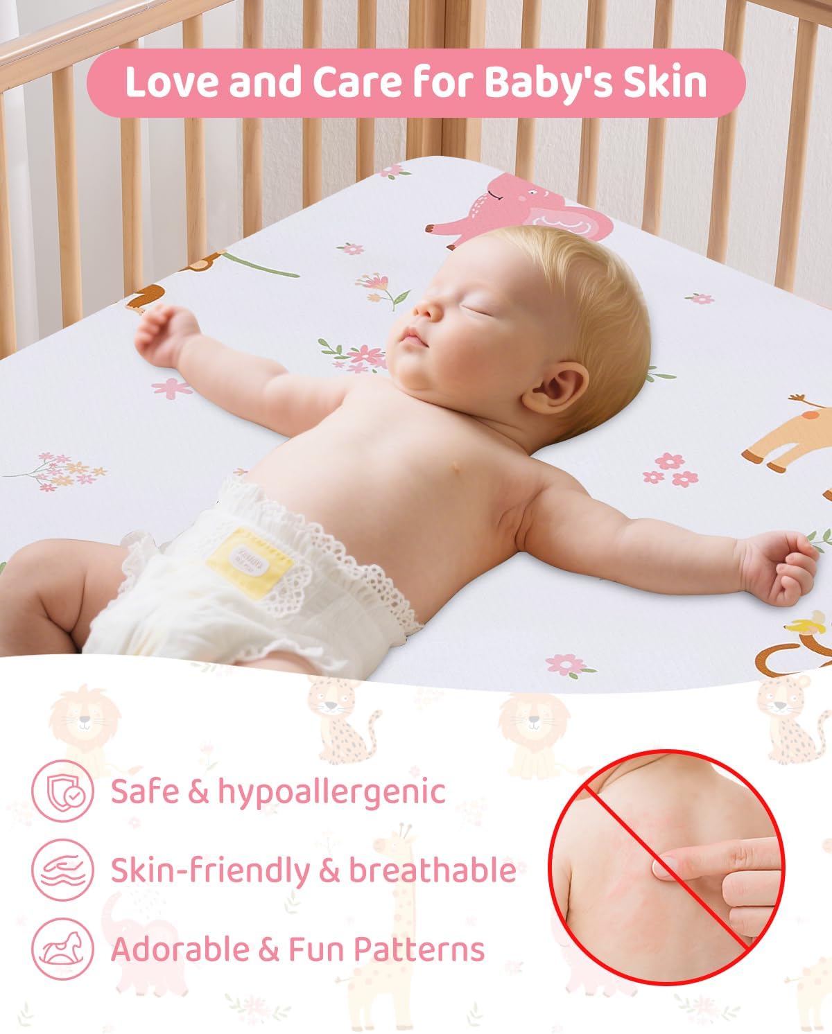 Detalle 1 de lasoftan Mattress Playard Mattress, 38" x 26", Waterproof Washable Cover