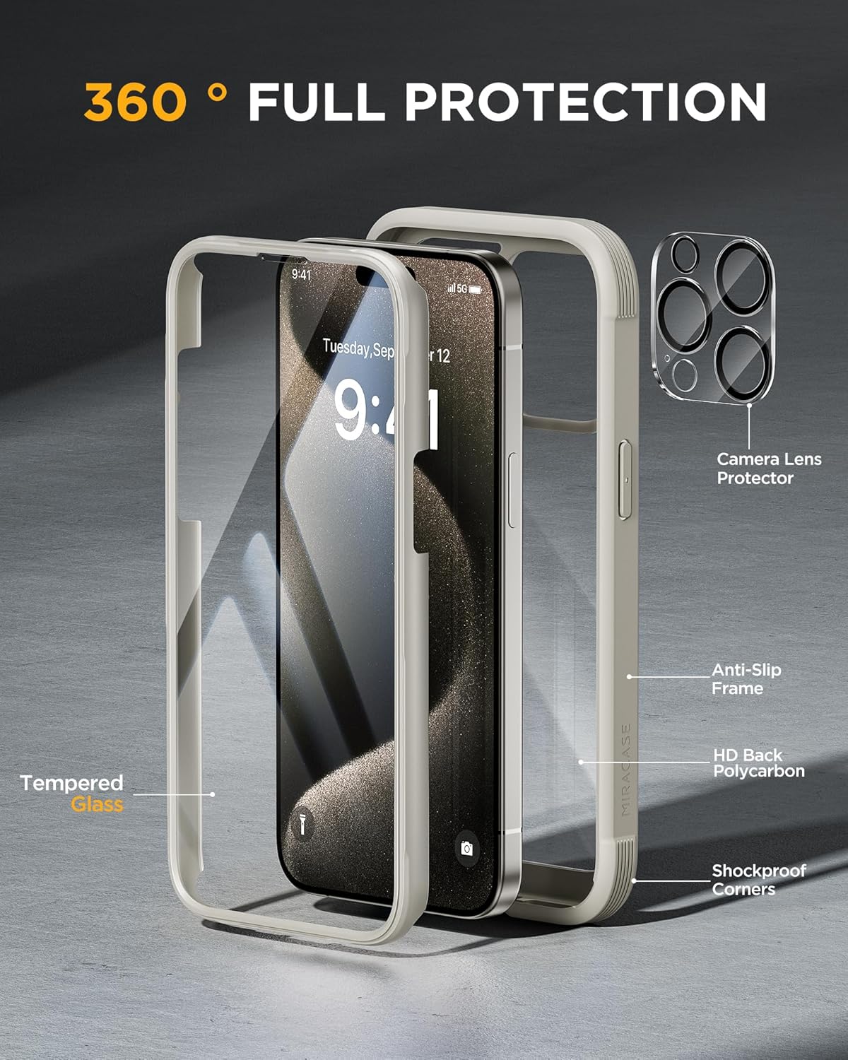 Thumbnail 1 de Miracase iPhone 15 Pro Max case 6.7-inch