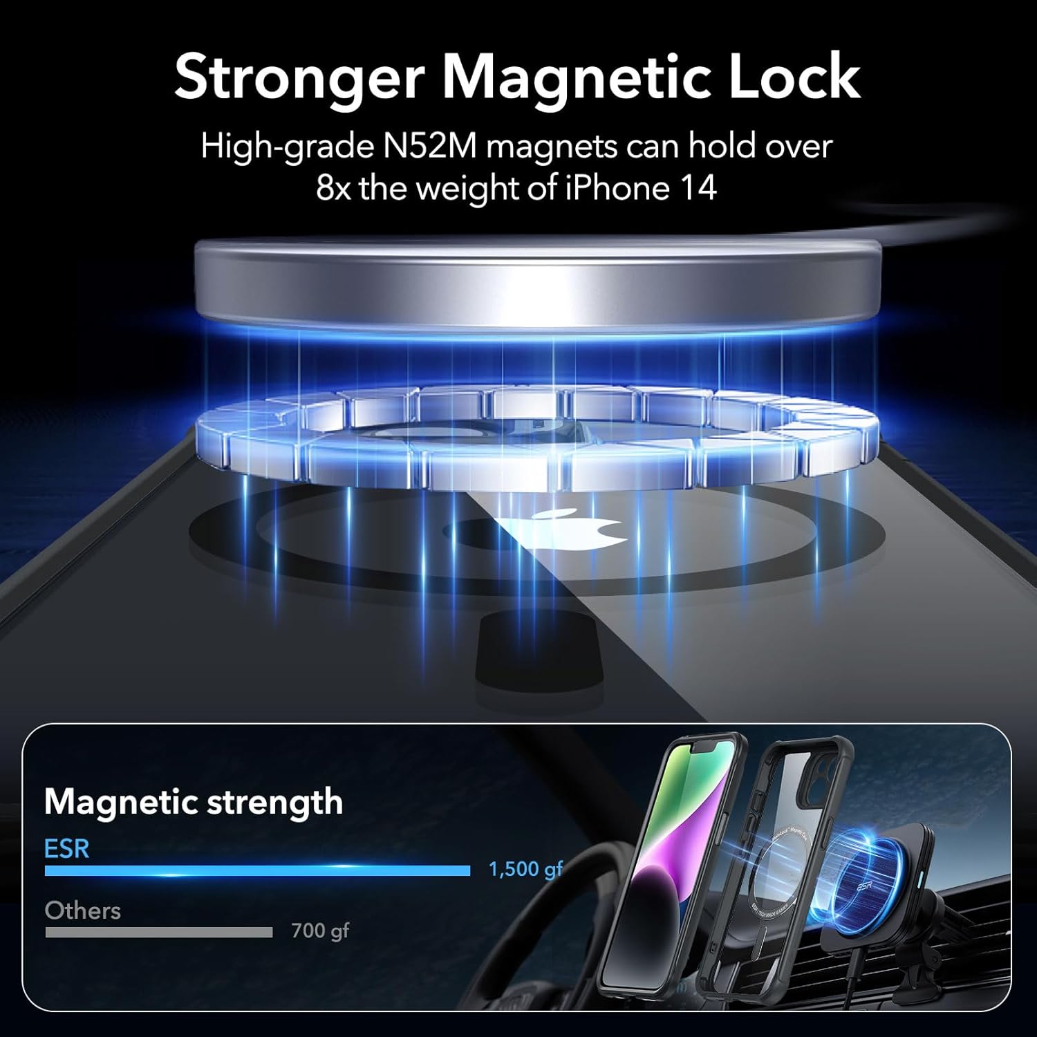 Thumbnail 4 de ESR for iPhone 15 Pro Case with MagSafe and Built-in 9H+ Tempered Glass Screen Protector
