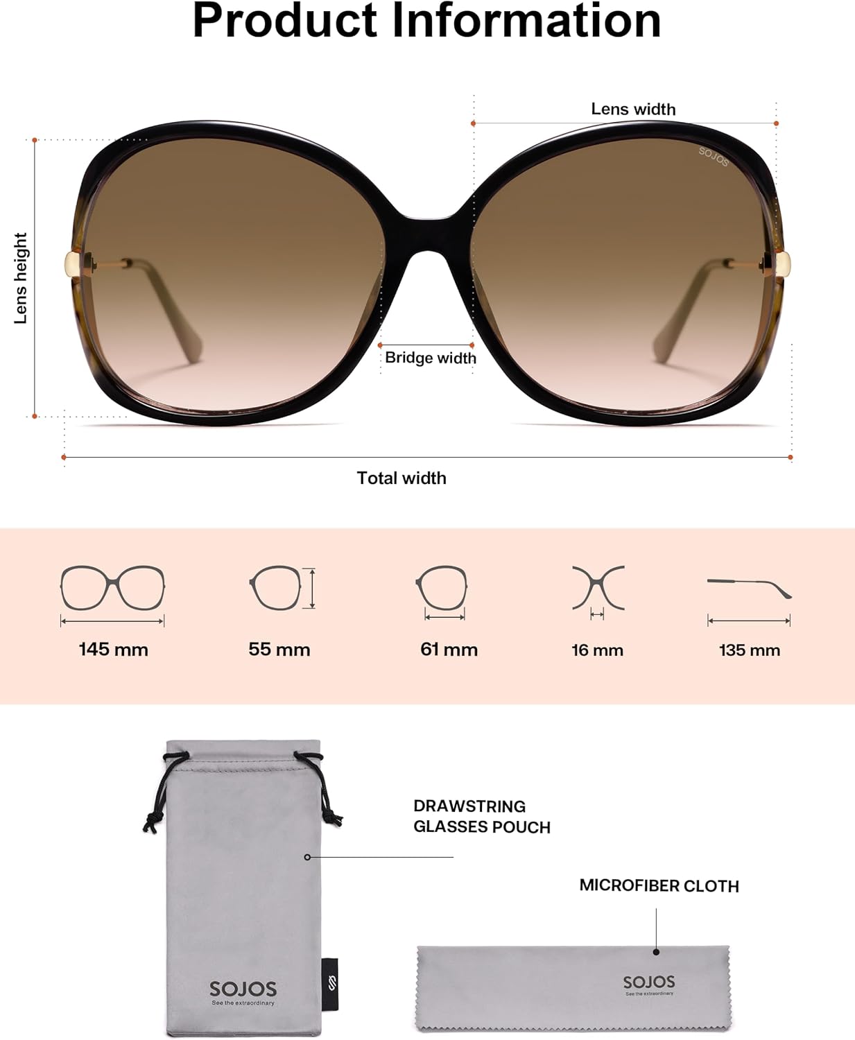 Detalle 2 de SOJOS Butterfly Sunglasses SJ2679