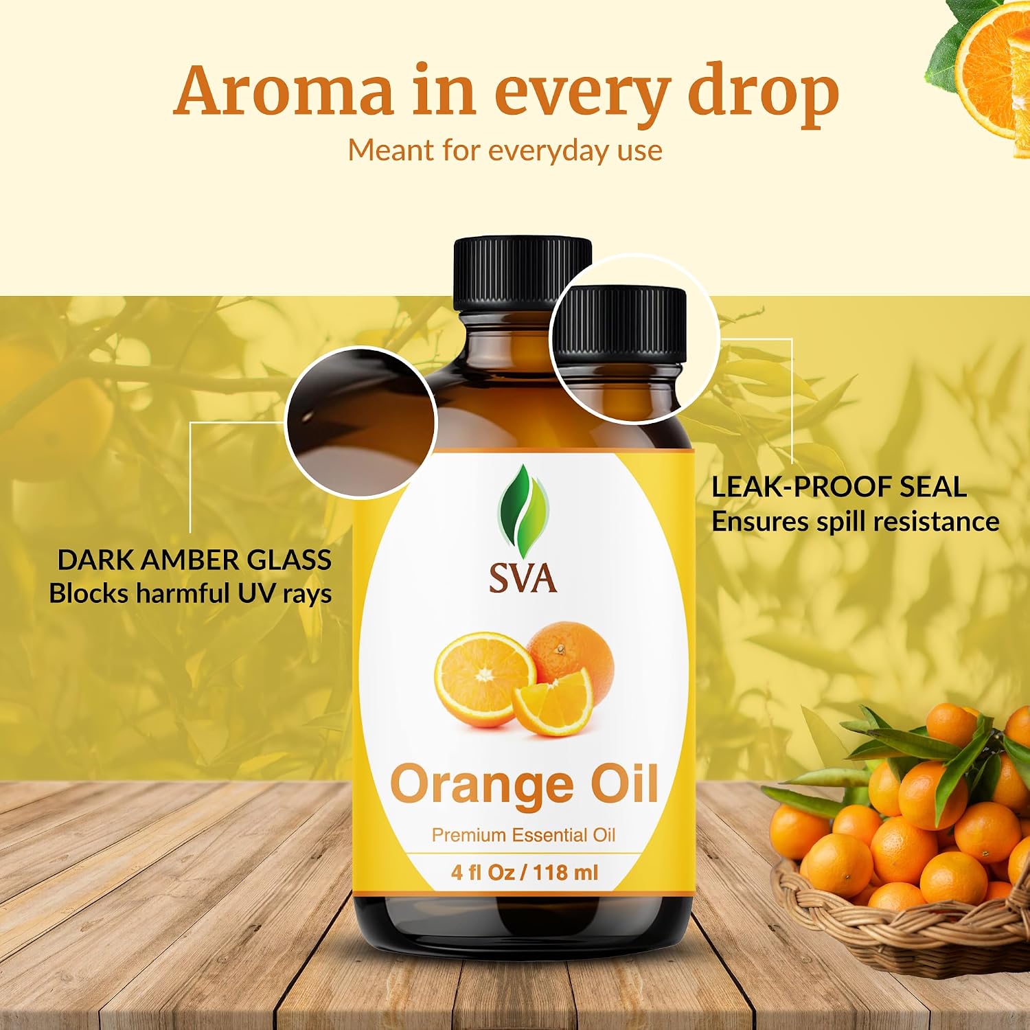 Thumbnail 6 de SVA Orange Essential Oil, 4 fl oz