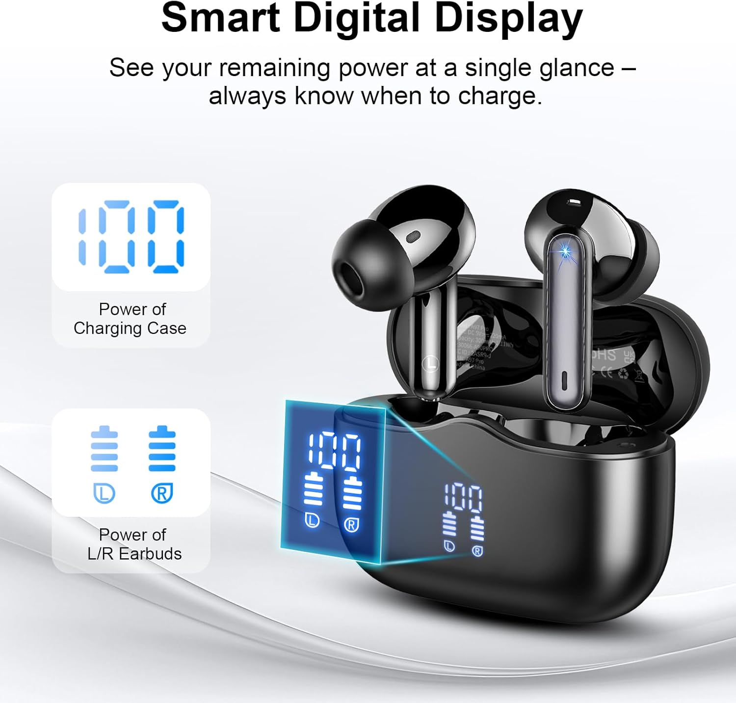 Thumbnail 6 de Kabellose Bluetooth In-Ear Kopfhörer A97 Pro – 5.4, 14,2 mm Graphenmembran, IPX7, 40 Std Gesamtakku