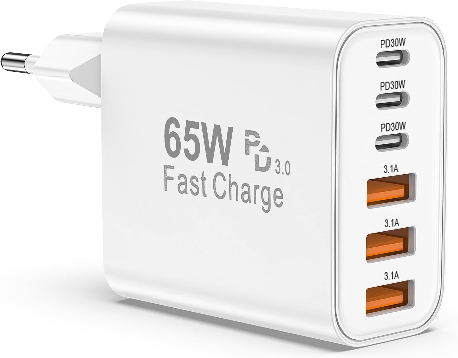 Detalle de Chargeur USB C 65W 6 ports