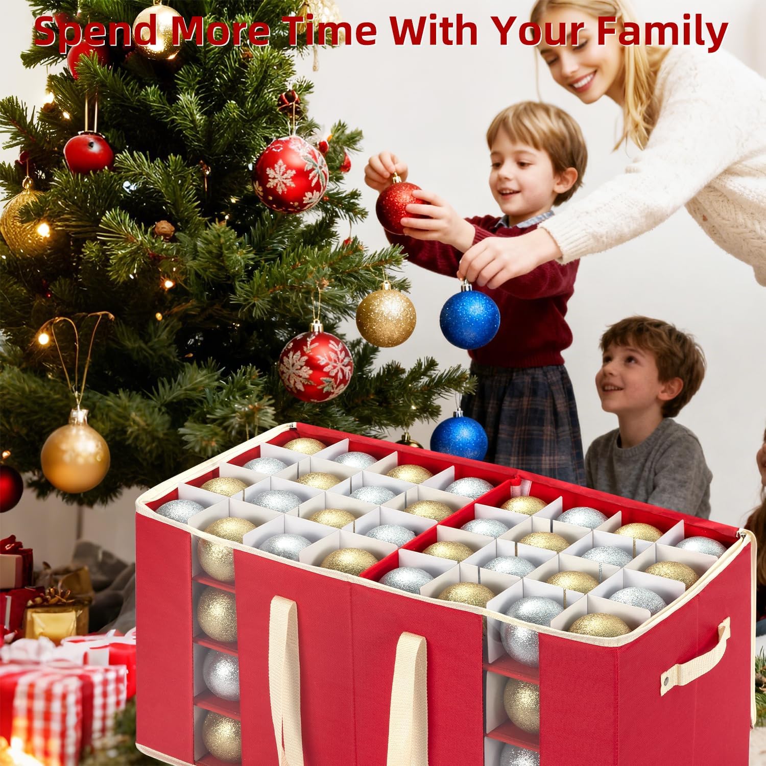 Thumbnail 3 de inin Christmas Ornament Storage Box 128-count