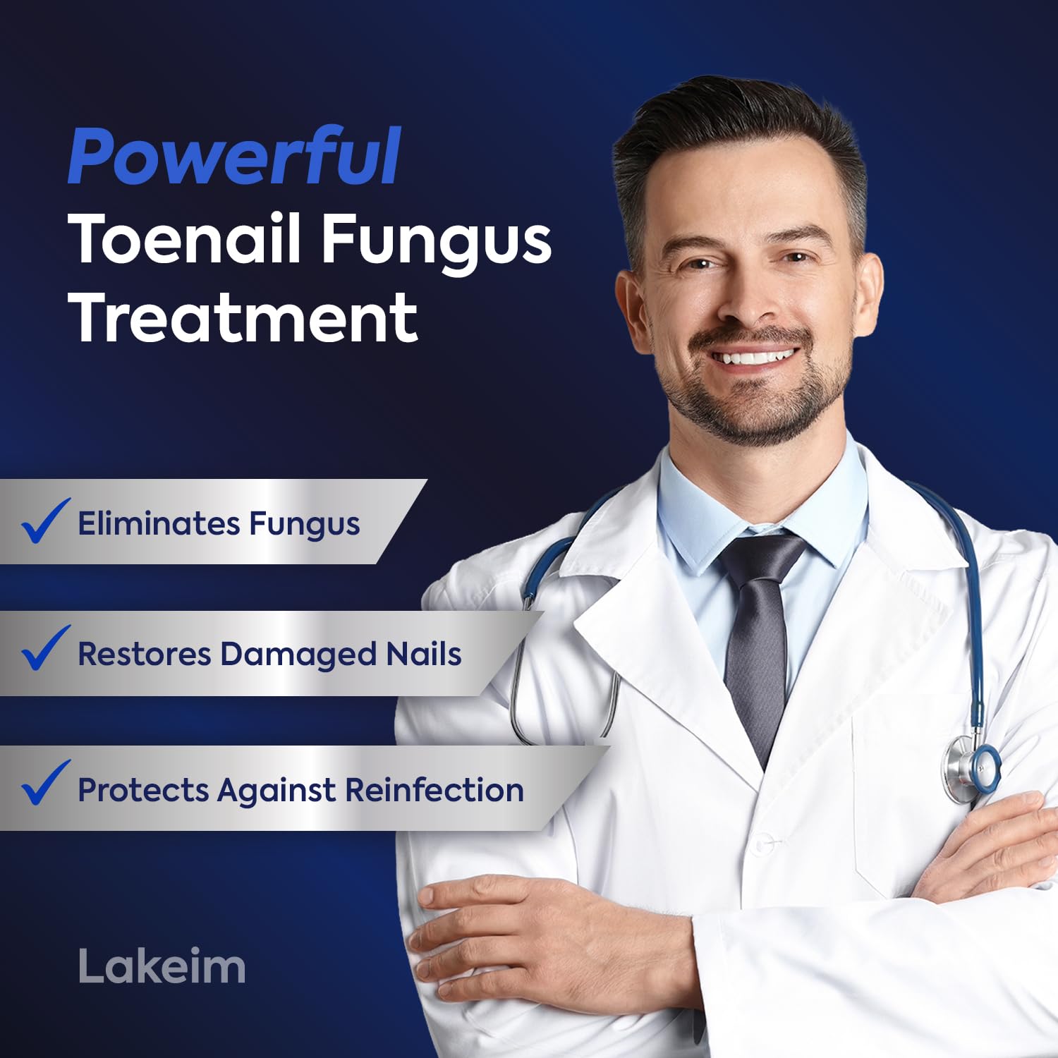 Detalle de Lakeim Toenail Fungus Treatment, 25% Undecylenic Acid, Tea Tree Oil, 3 Pens