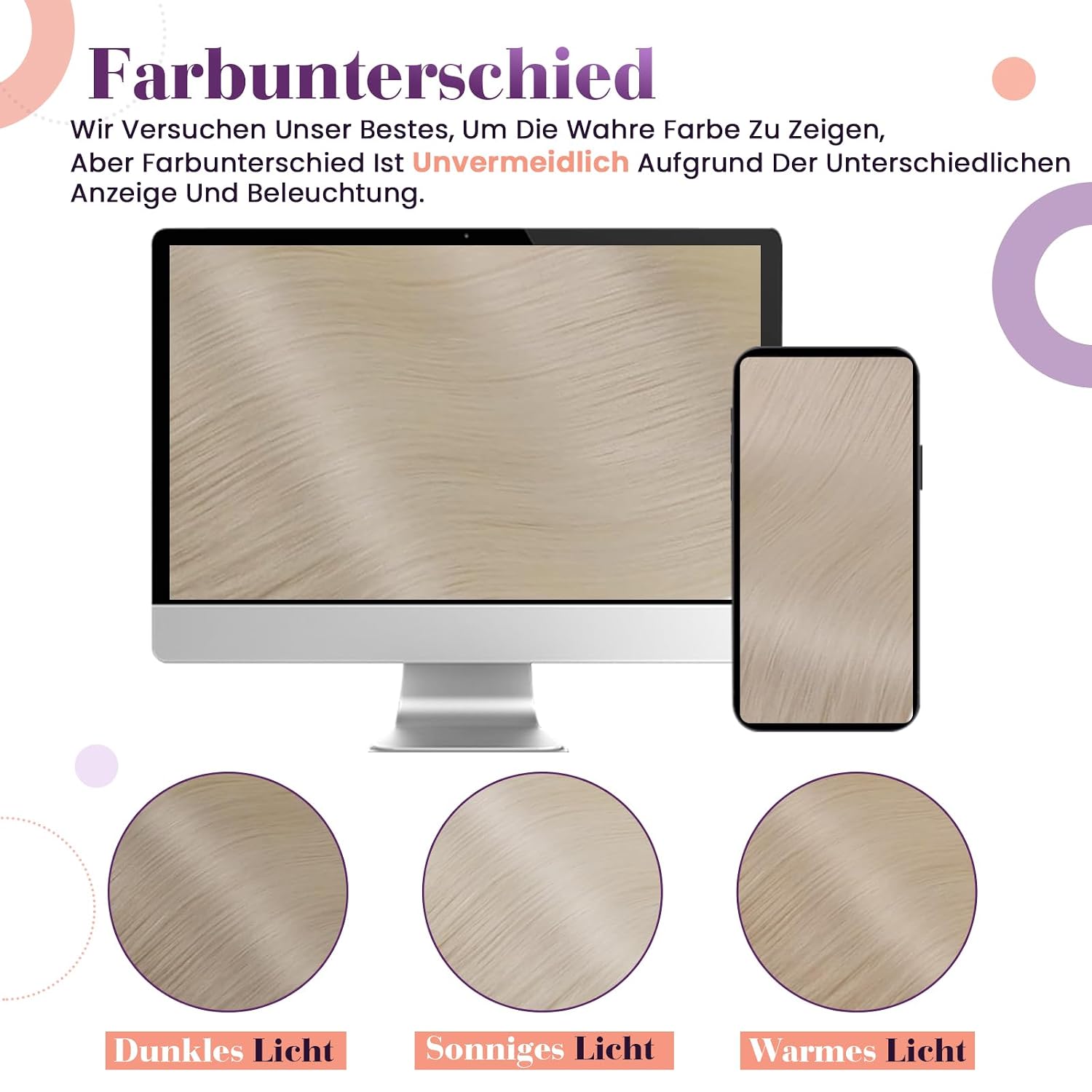 Detalle 2 de LaaVoo Clip-in Echthaar Extensions Blond – 50 cm, 7er Set #613, echtes Haar