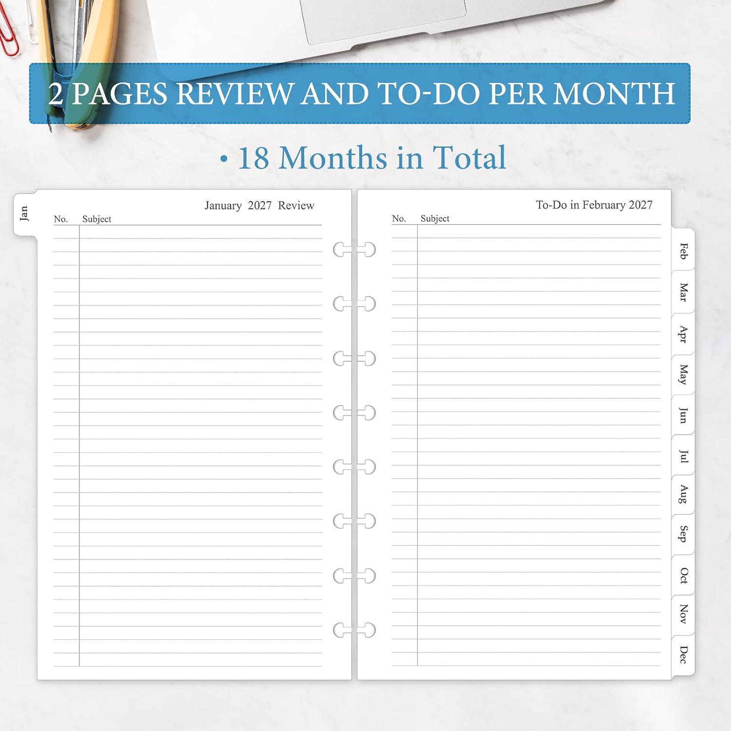 Detalle 2 de Monthly Planner Refill, 5.5 x 8.5 Inches