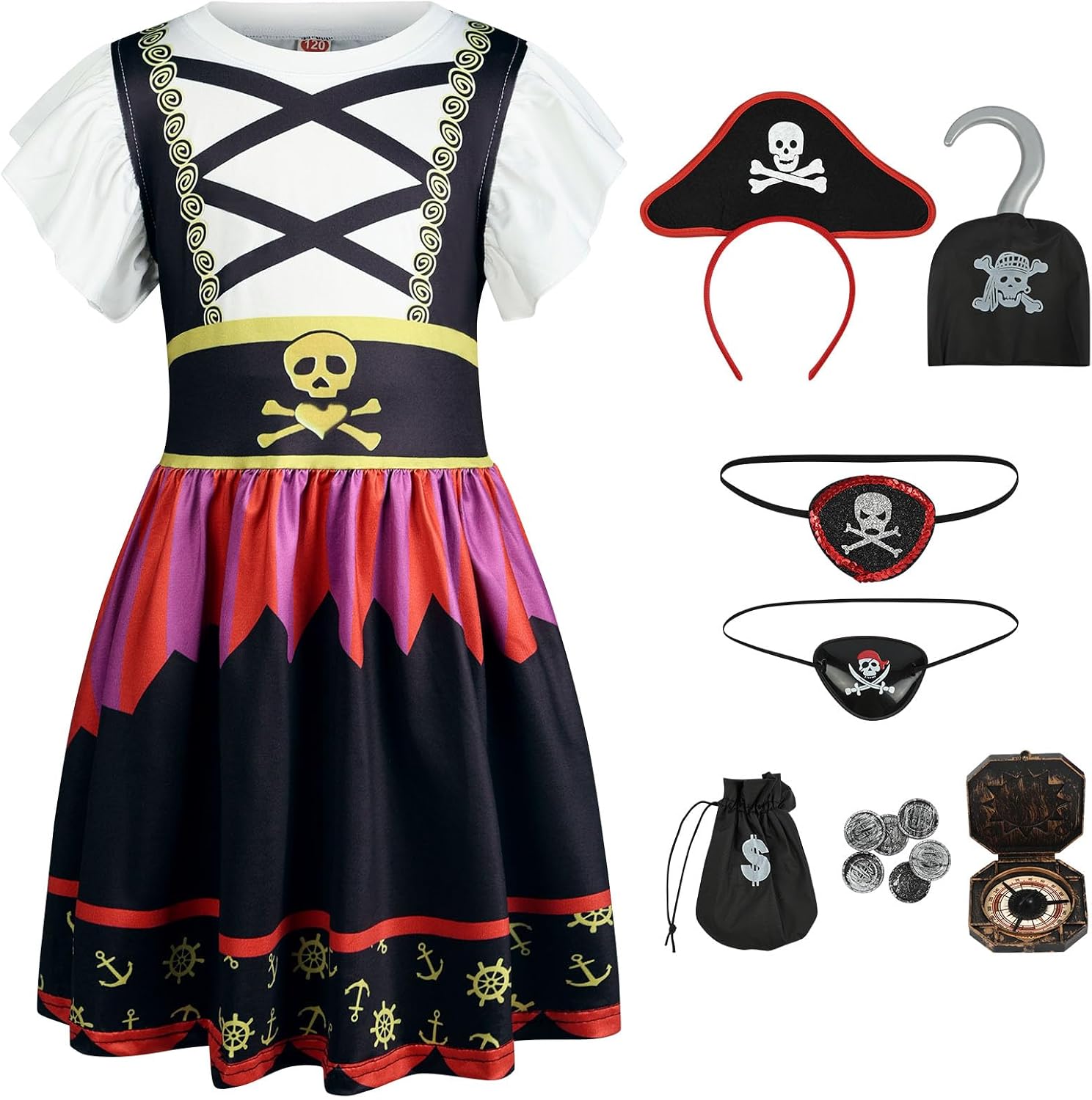 Detalle de AUYAO Costume pirata bambino taglia 110 🎭