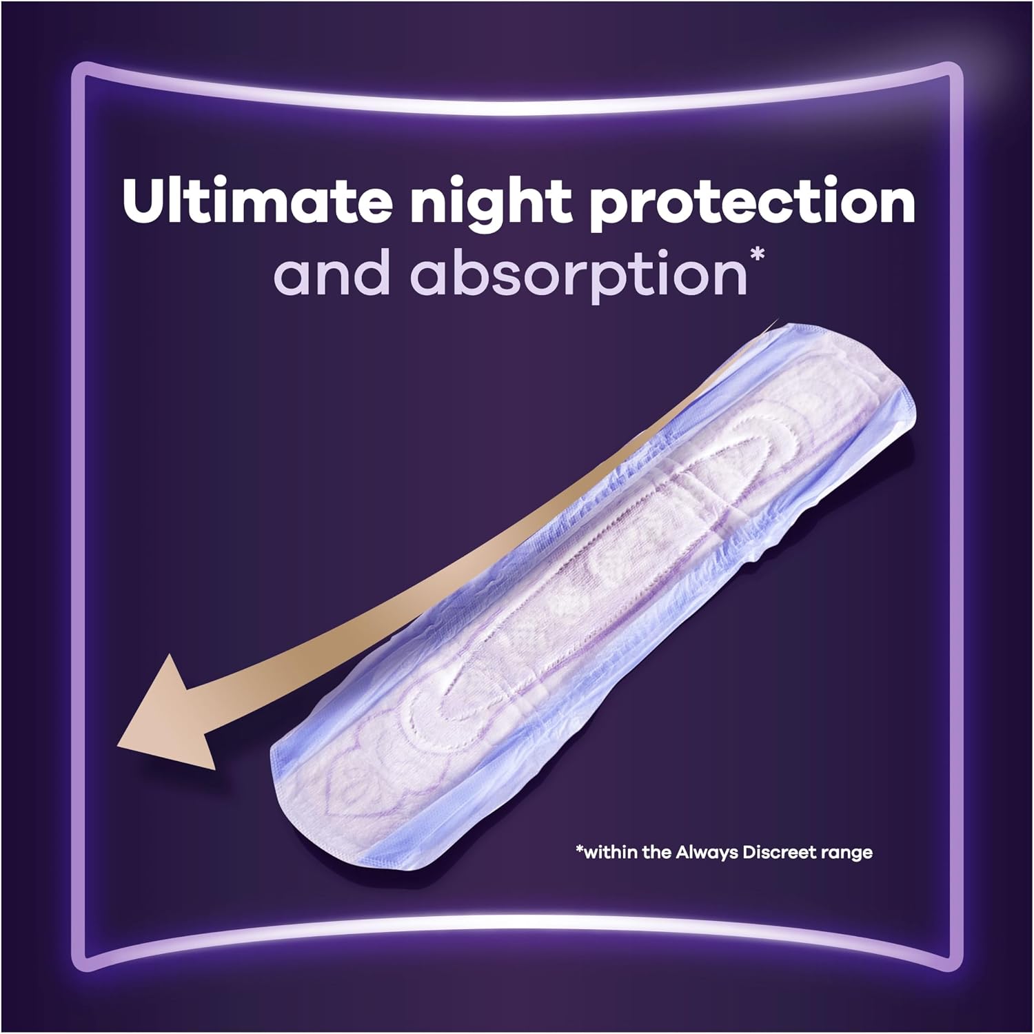 Detalle 2 de Always Discreet Ultimate Night 48 pads