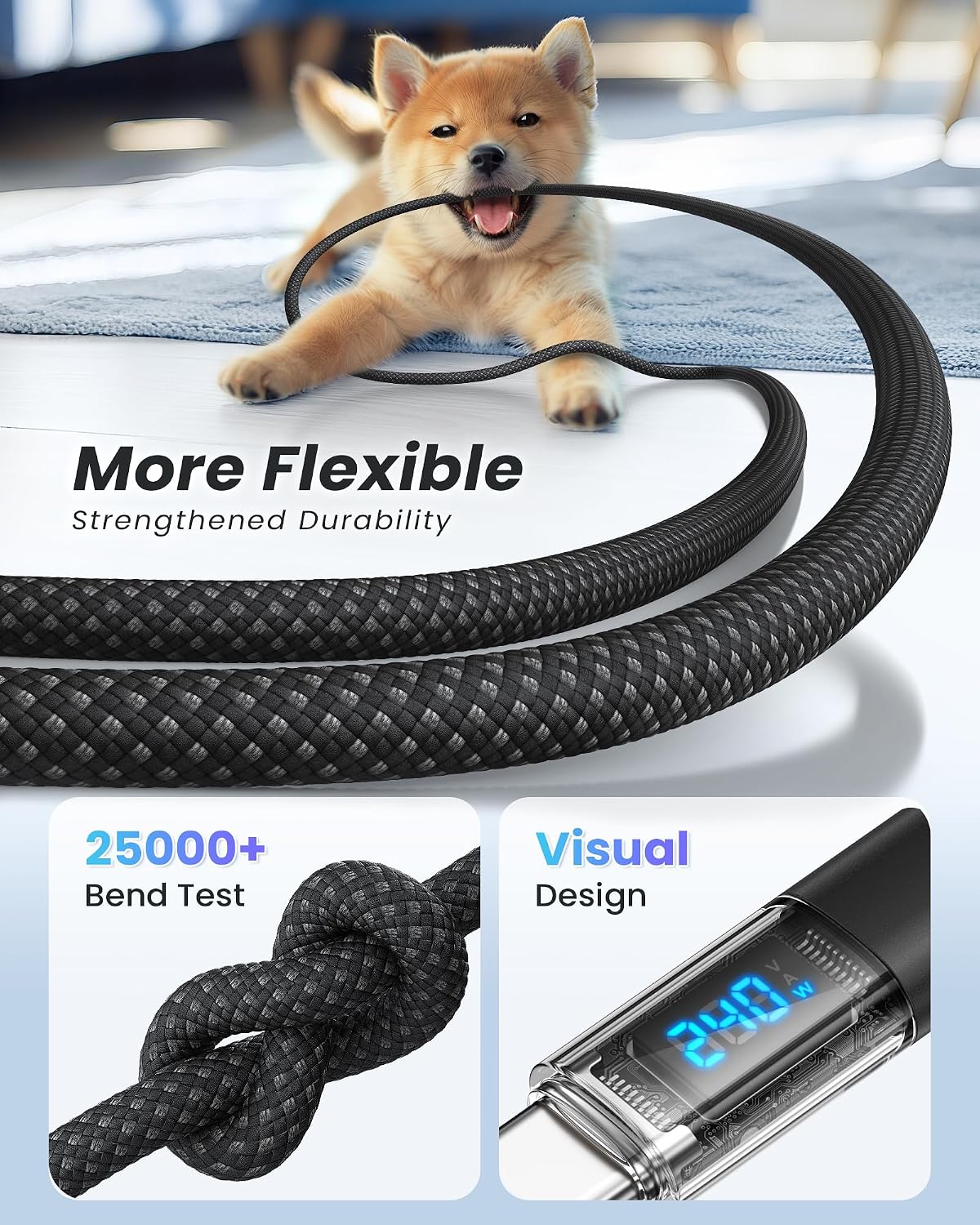 Thumbnail 5 de RAVIAD USB C Kabel 240W 3M – PD3.1 Schnellladekabel von USB-C auf USB-C