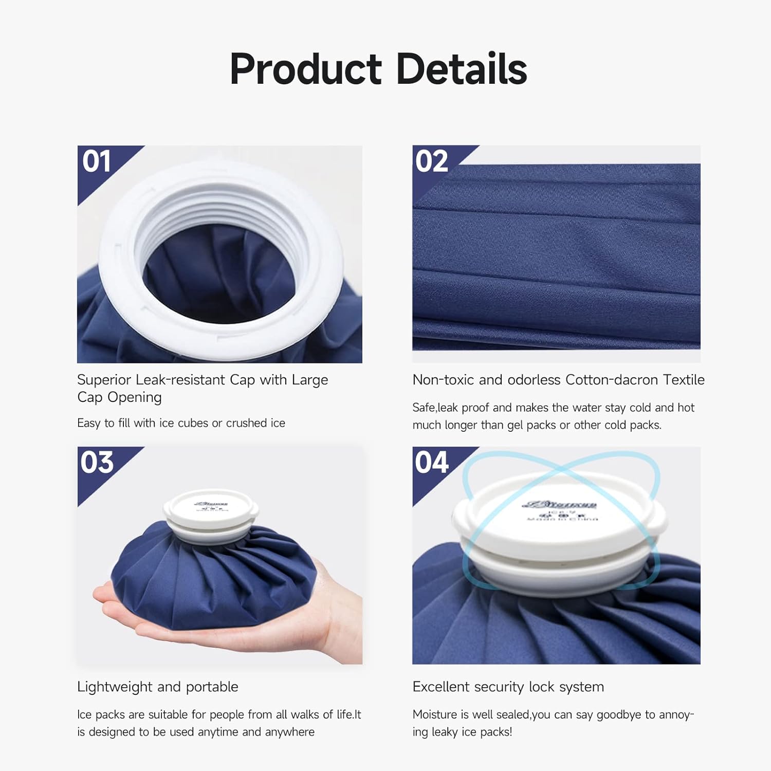 Detalle de BICAREE 9" Ice Bag for Injury Relief ⚡