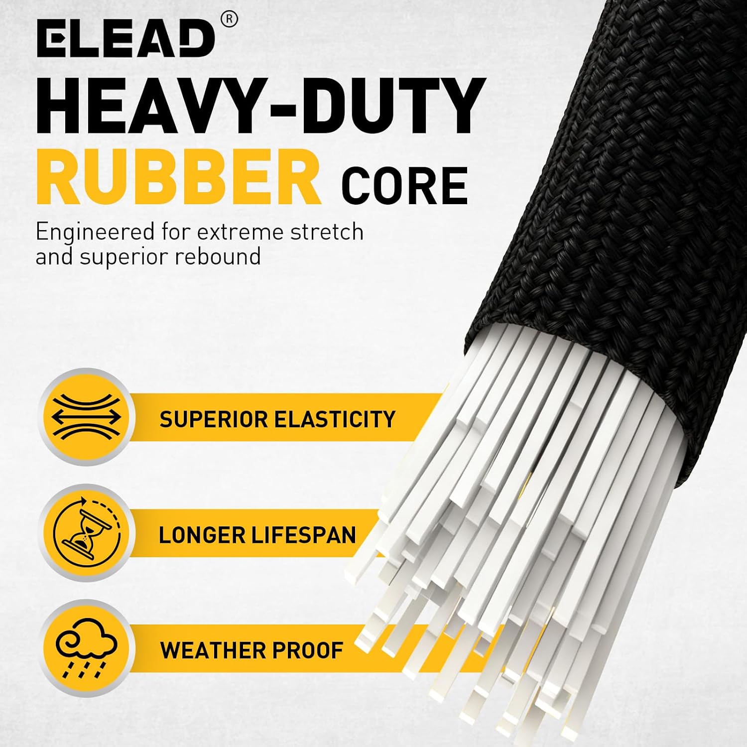 Thumbnail 2 de ELEAD 70190 Bungee Cord Roll, 1/4-Inch x 110 Feet, Black