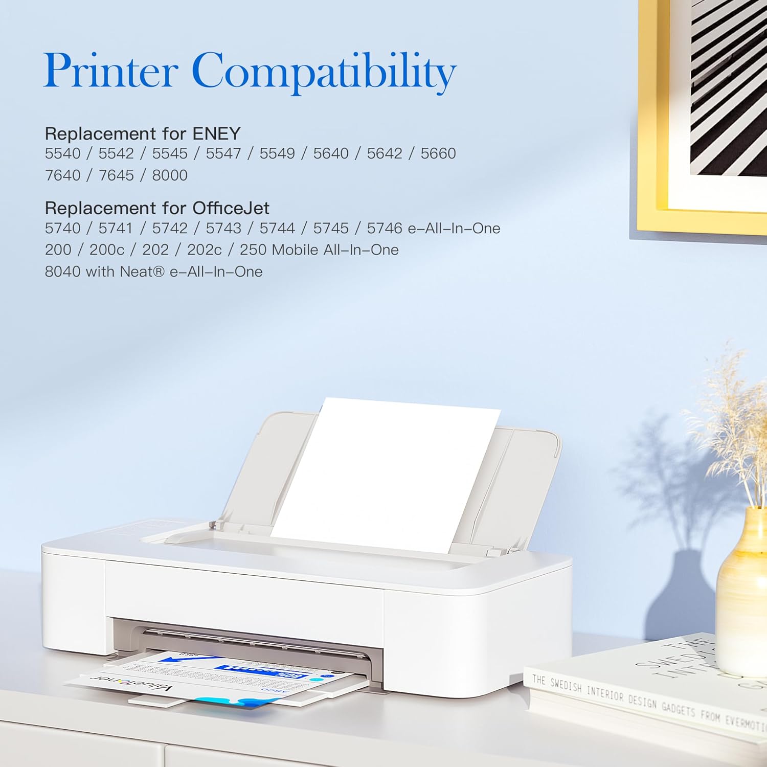 Detalle 2 de Valuetoner 62XL Schwarz & Farbpatronen – kompatibel HP 62/62XL für OfficeJet 5740/5742/5744, Envy 5540–7640 (2er-Set)