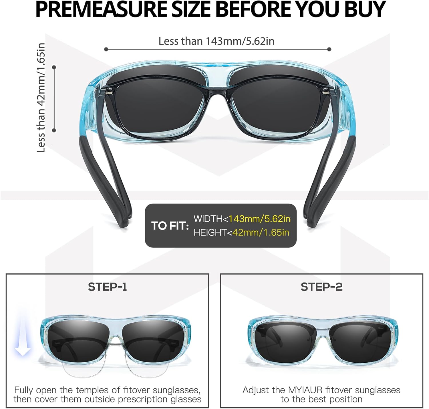 Thumbnail 3 de Myiaur Fit Over Sunglasses – Polarised UV400 wraparound shades for driving & outdoor