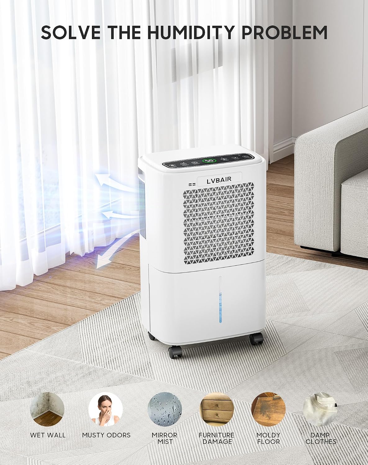 Detalle 2 de 12L/day dehumidifier with timer