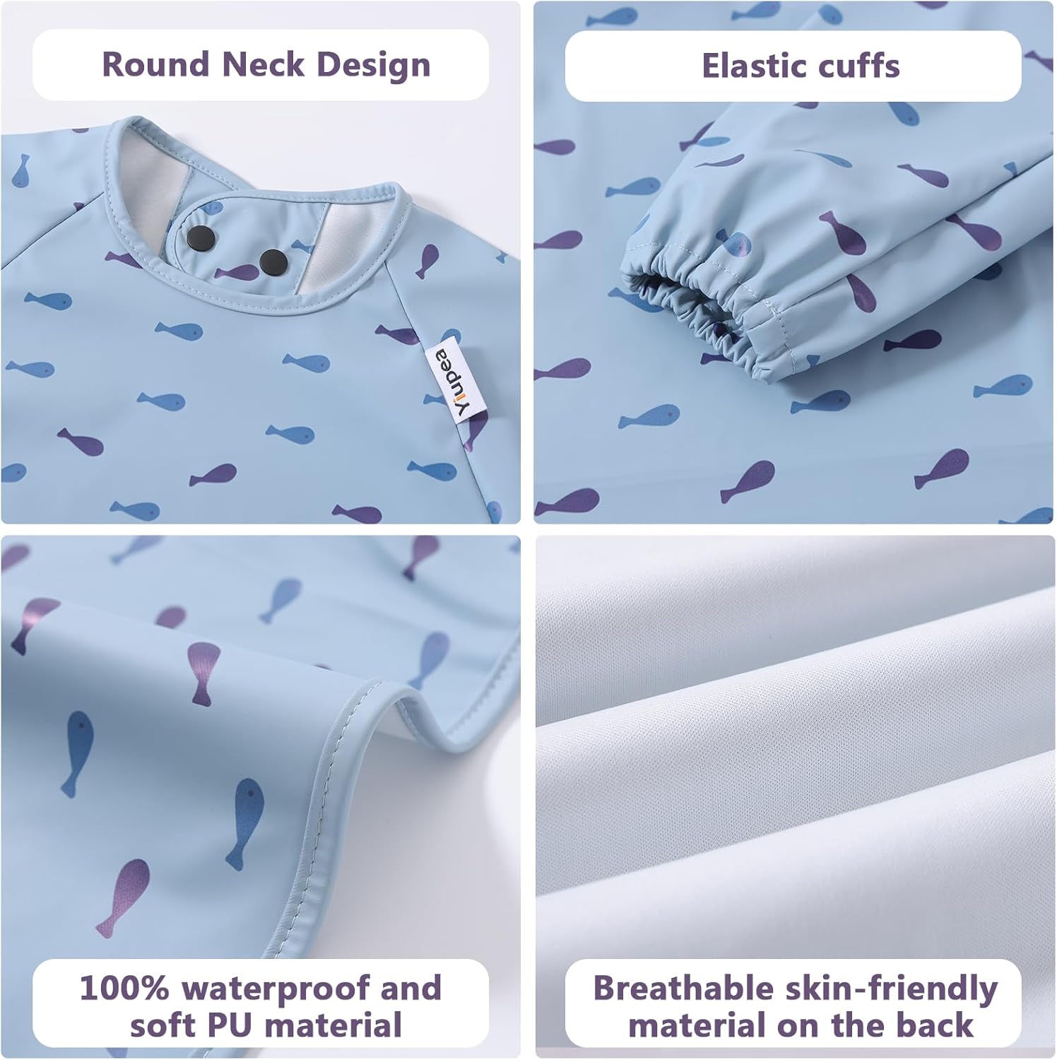 Thumbnail 5 de Yiupea Baby Bibs long-sleeve waterproof for 6–24 months