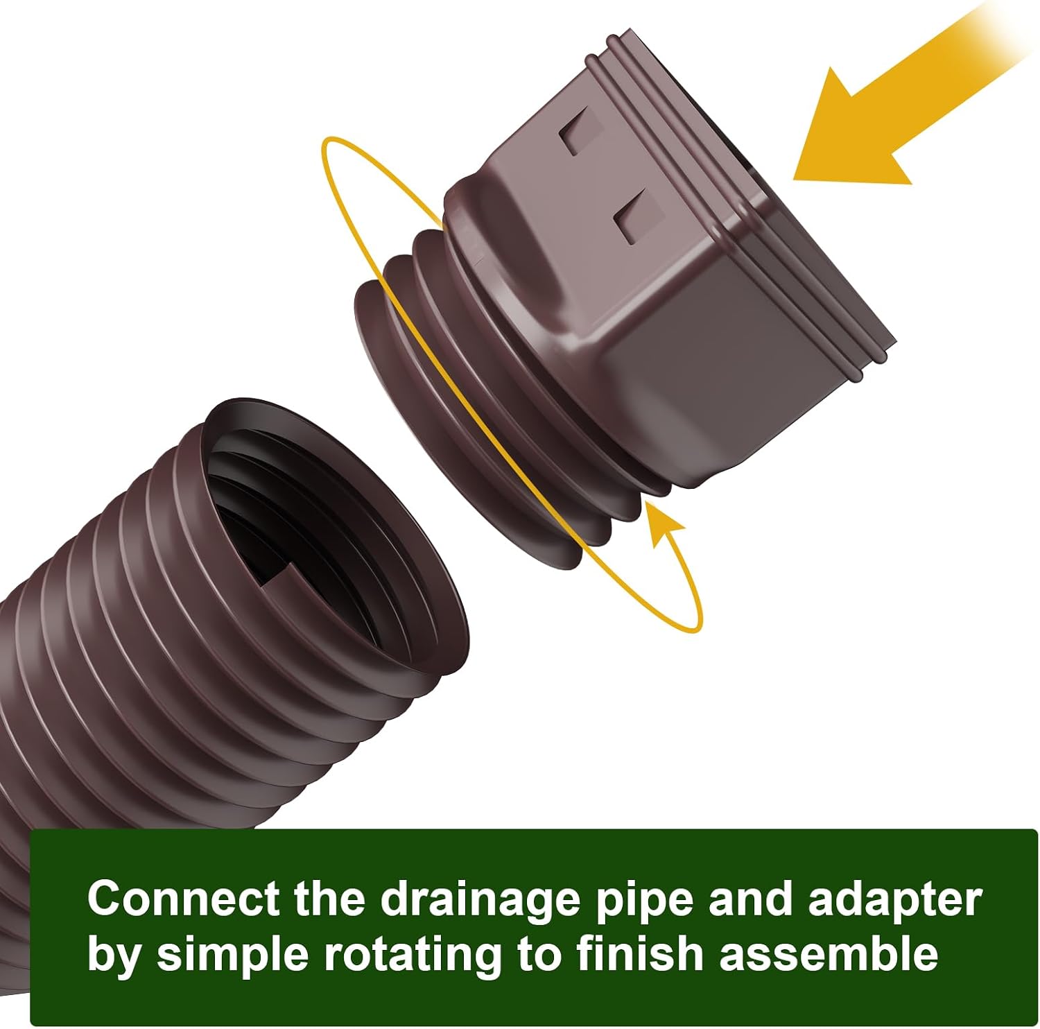 Detalle 1 de Ogutter Rain Gutter Downspout Extensions, Adjustable 21–66 Inches, 2-Pack