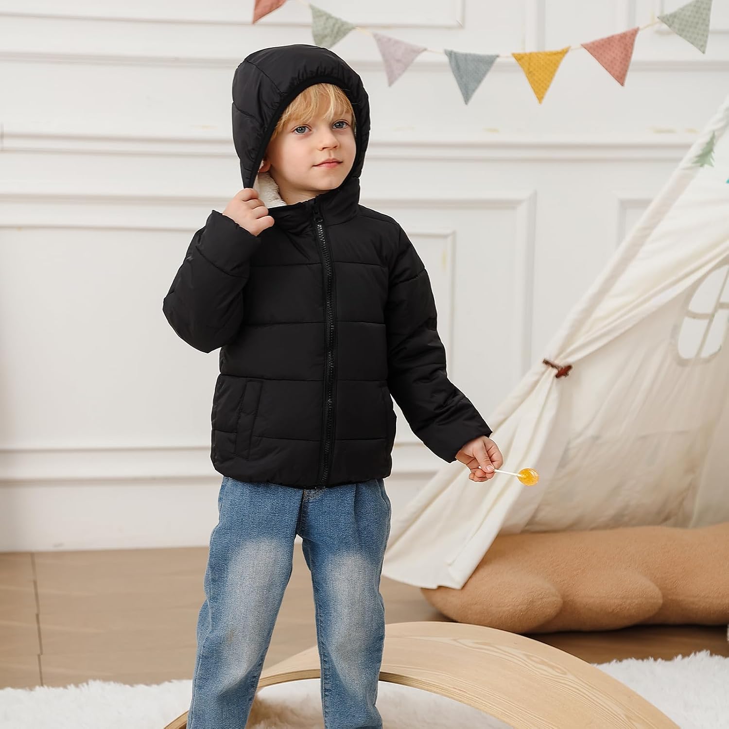 Detalle 2 de BFUSTYLE Toddler Winter Coat Fleece-Lined