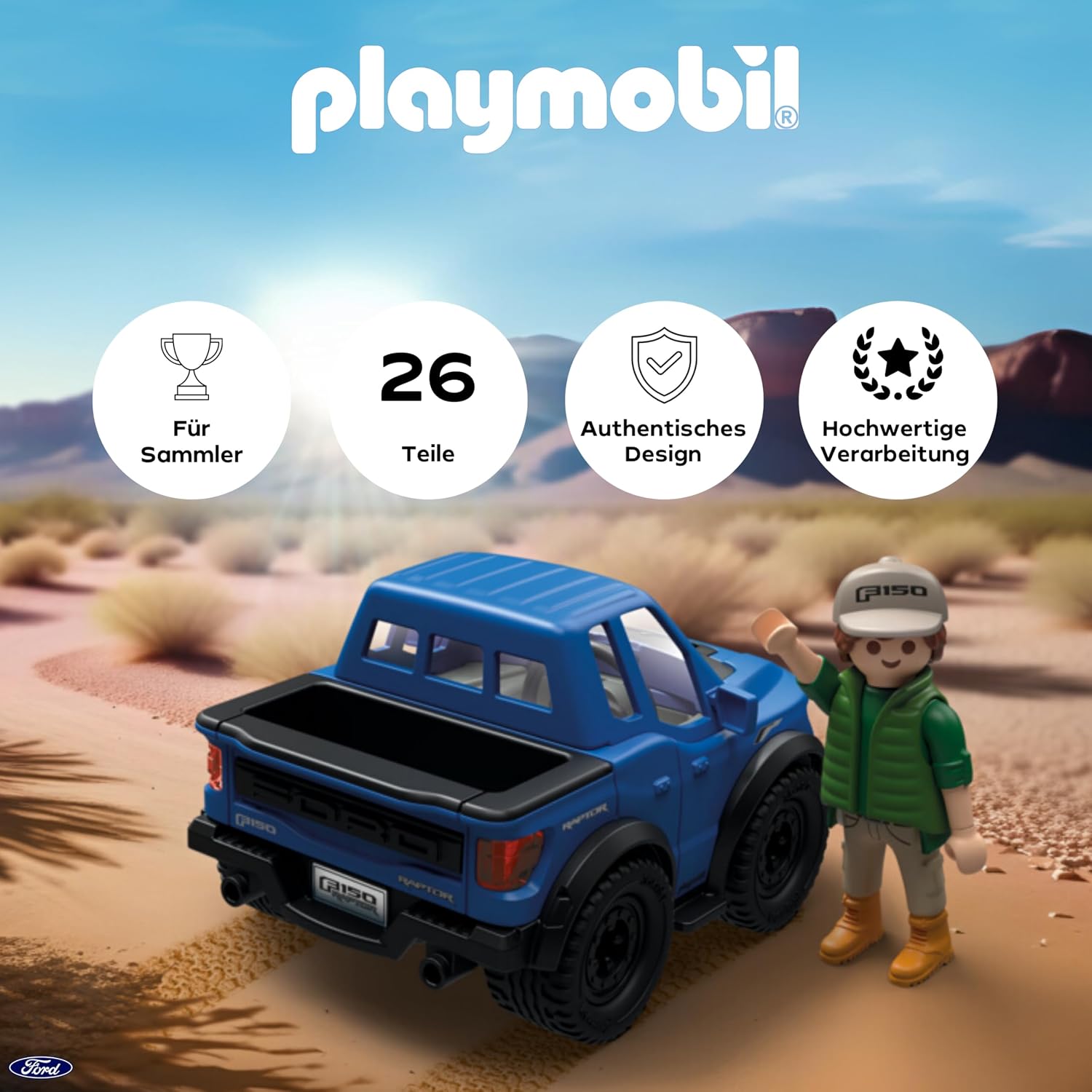 Detalle 2 de PLAYMOBIL Ford F-150 Raptor Modellauto 71858