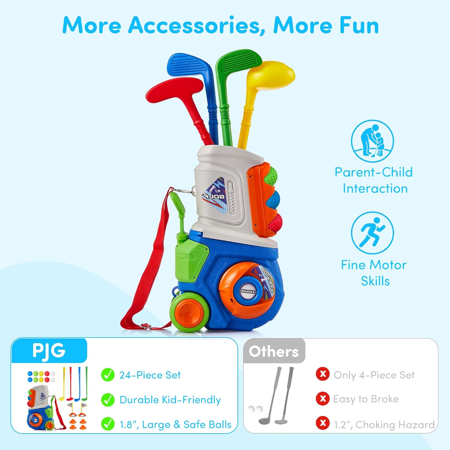 Thumbnail 1 de PJG Toddler Golf Set 4 Clubs 10 Balls