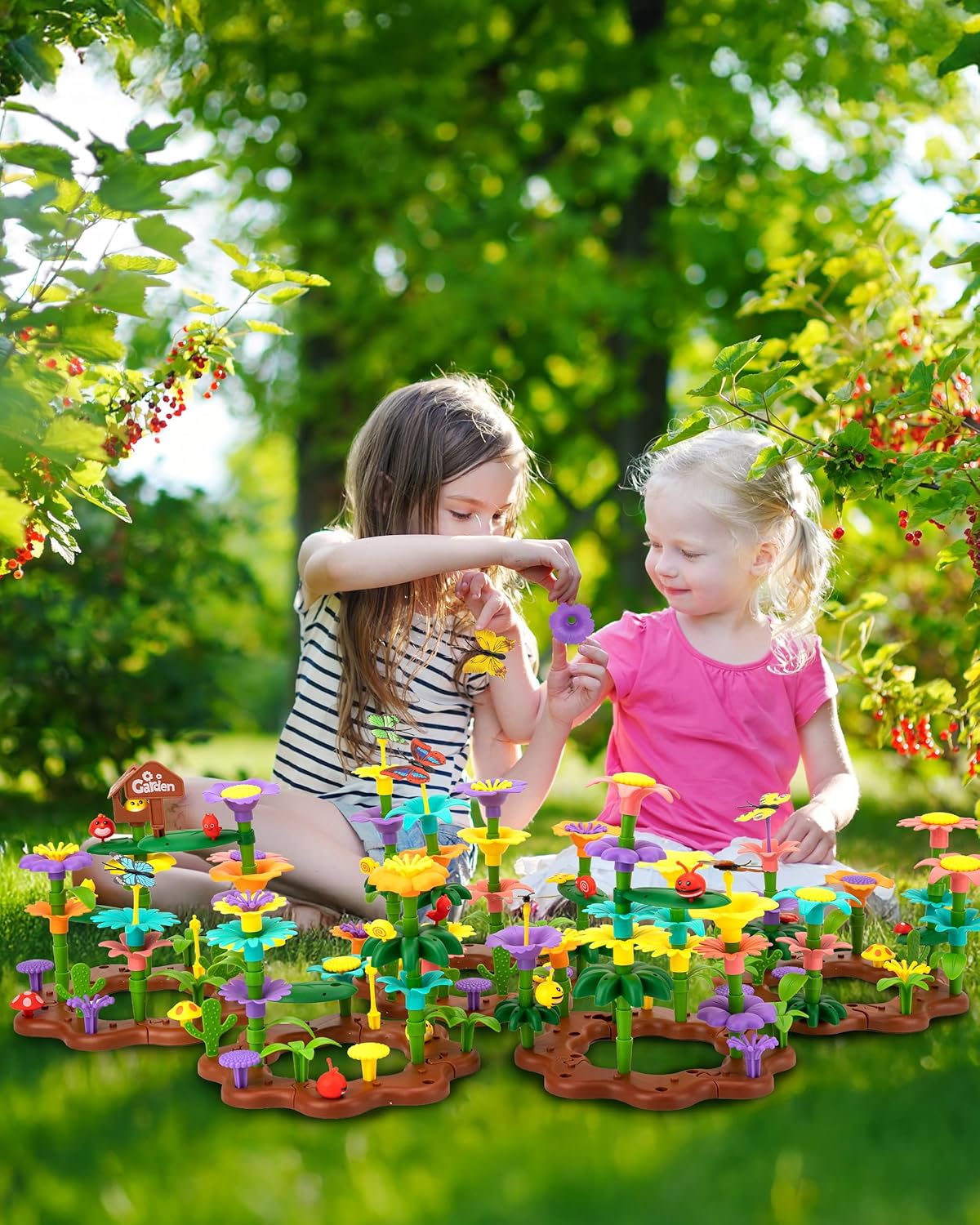 Thumbnail 1 de Funsland Flower Garden Building Toys – 322-Piece STEM Garden Set for Kids Aged 3–6