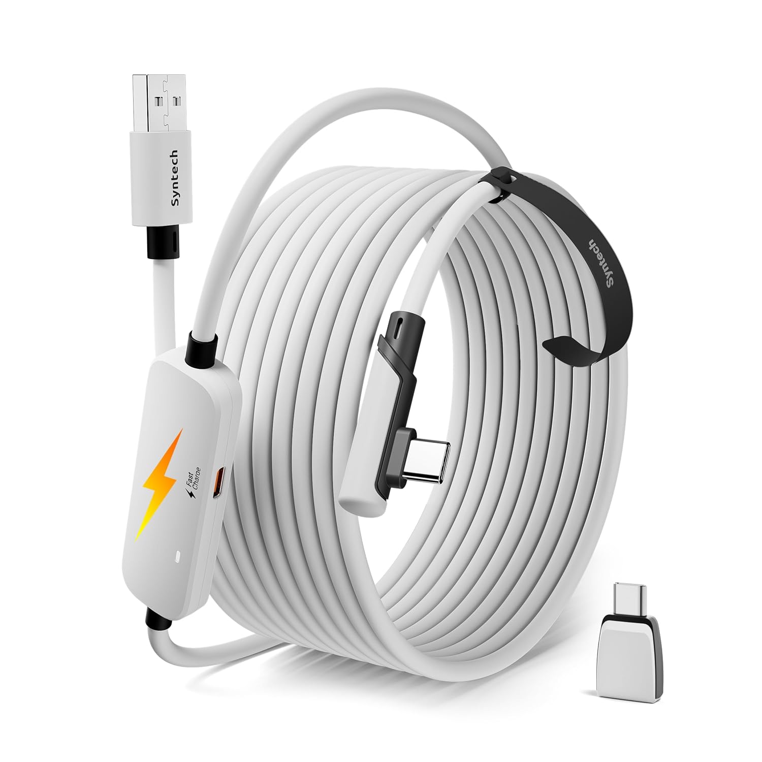 Detalle de Syntech Link Cable with Charging (16FT) for Meta Quest 3S/3/2, Quest 2/Pro, Pico 4 and more