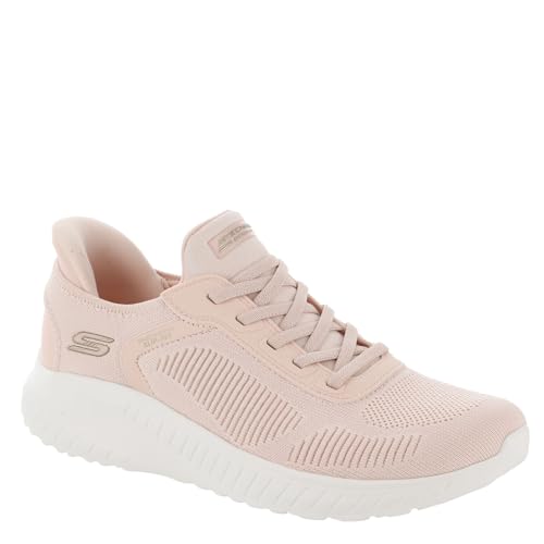 Detalle de Skechers Femme Bobs Squad Chaos Current Muse Slip-In ENTRAINEUSE – Light Pink Textile, 39 EU