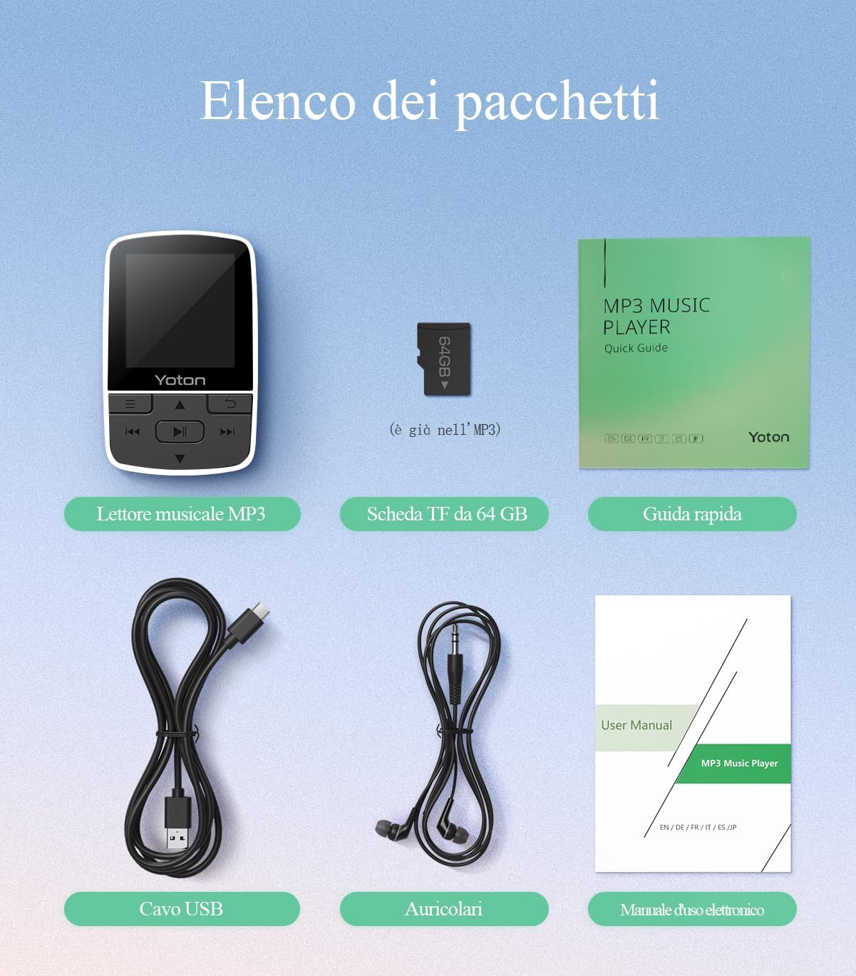 Thumbnail 6 de Lettore MP3 64GB Bluetooth 5.2