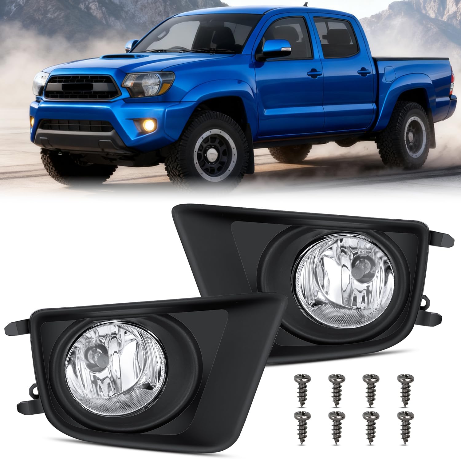Detalle de Nilight Clear Lens Fog Lights Assembly for 2012-2015 Toyota Tacoma (H11 12V 55W)