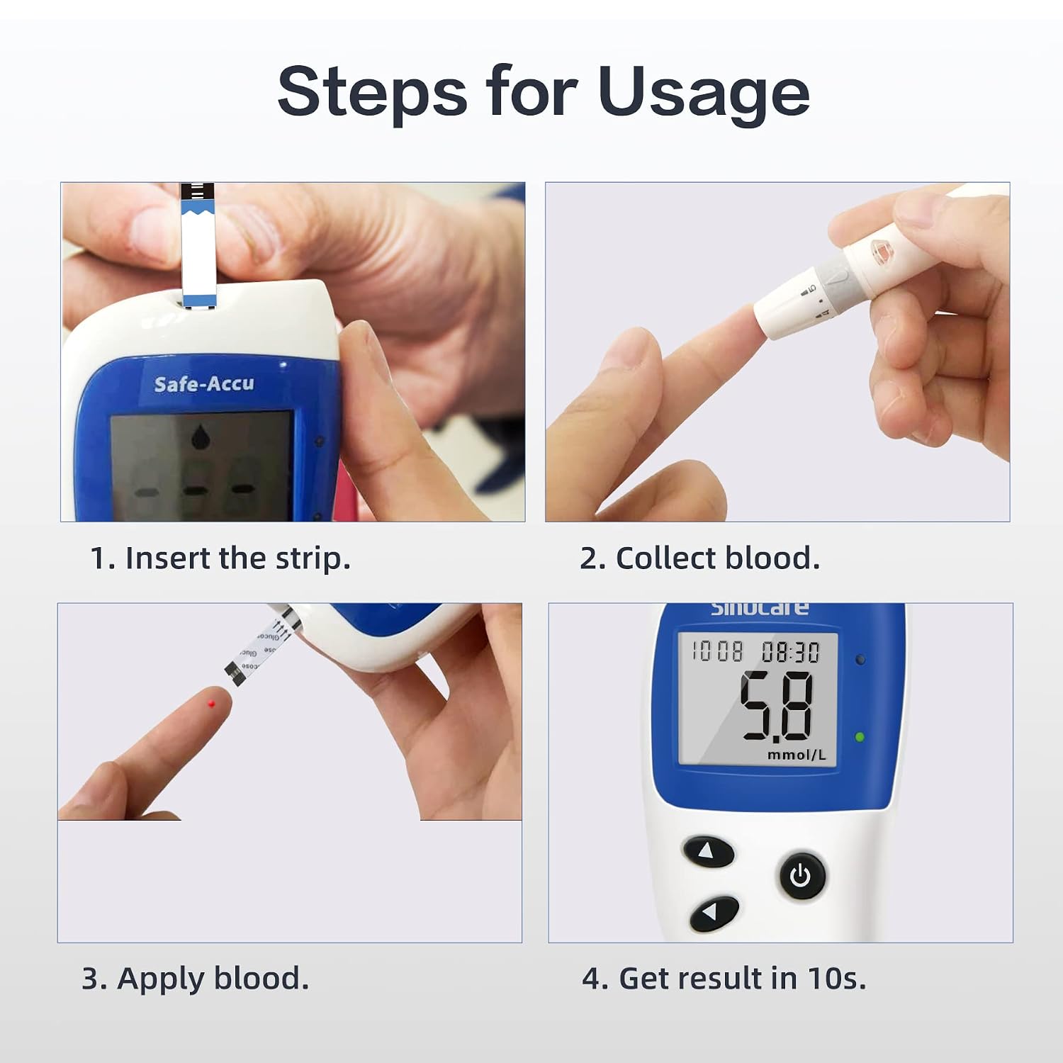 Thumbnail 4 de Sinocare Safe Accu2 100PCS test strips