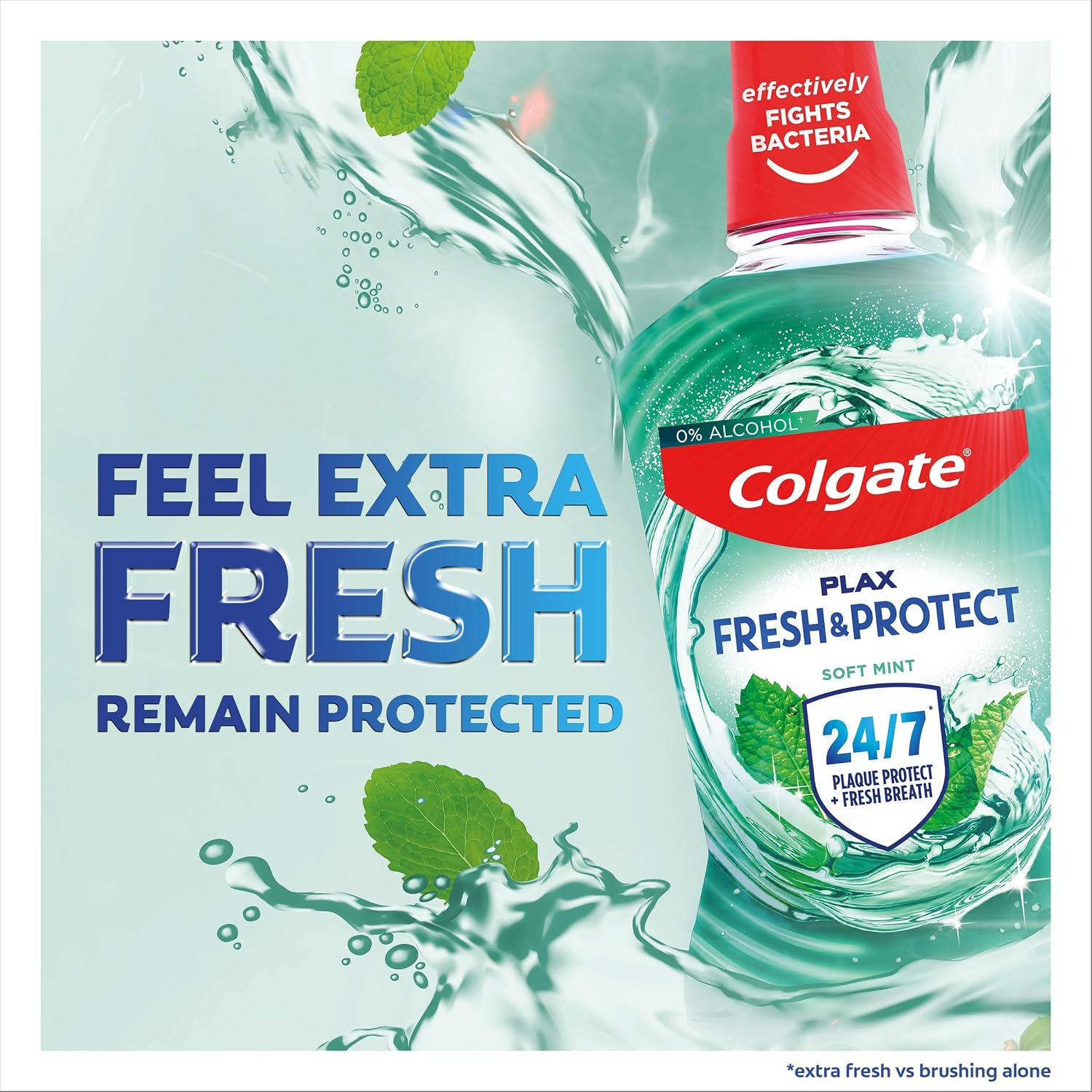 Detalle de Colgate Plax Soft Mint Alcohol Free Mouthwash 1L – Fresh, No Burn, Plaque Protection