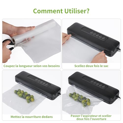 Thumbnail 6 de Vihoom Rouleau Sous Vide Alimentaire – 6 rouleaux 28x300 cm, sans BPA