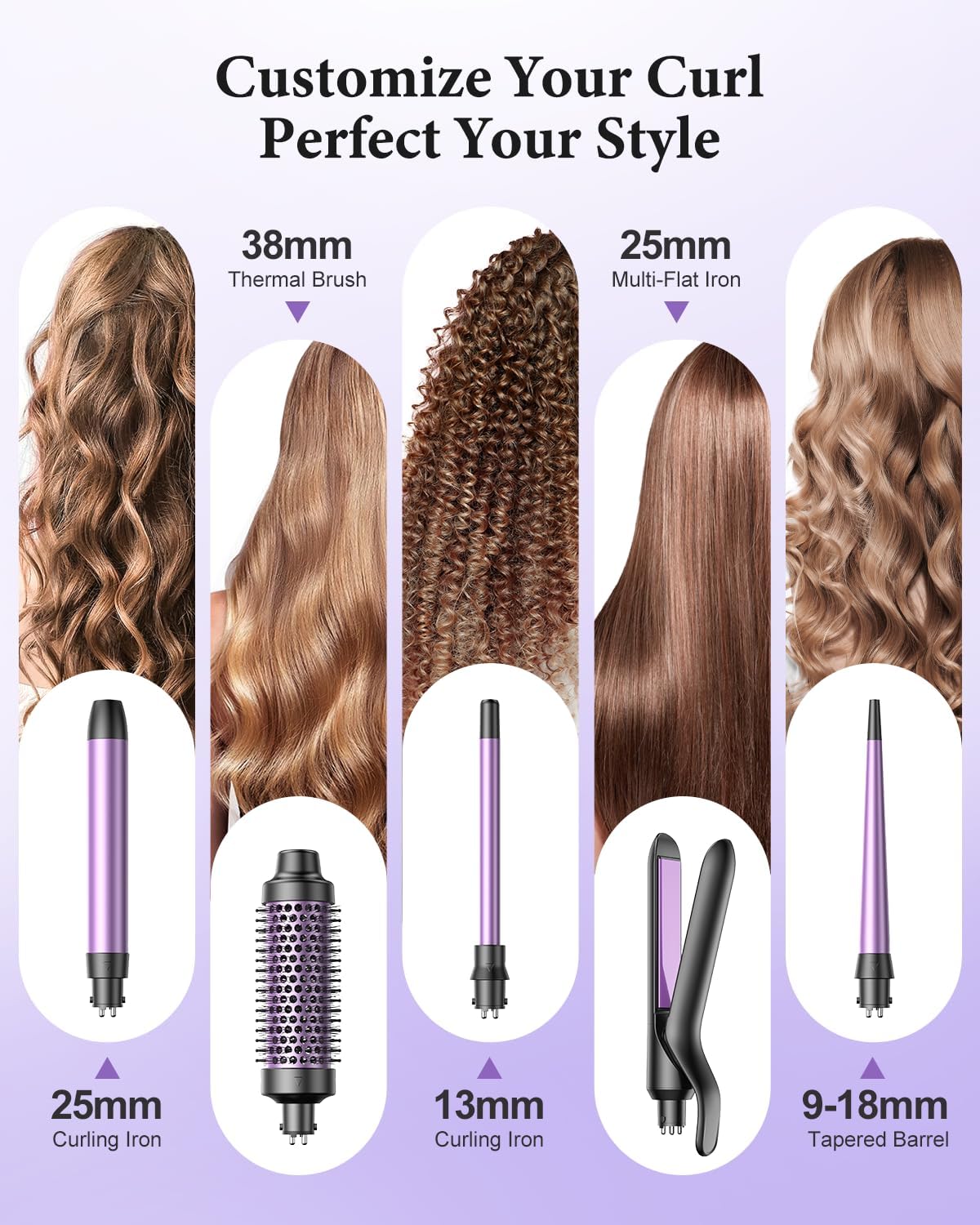 Thumbnail 1 de BESTOPE PRO Curling Iron 5 en 1 13 temperaturas