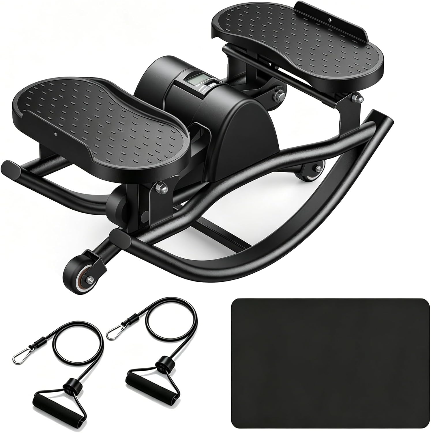 Detalle de XAOYAO C6048 Side-to-Side Stepper with Resistance Bands and LCD Monitor