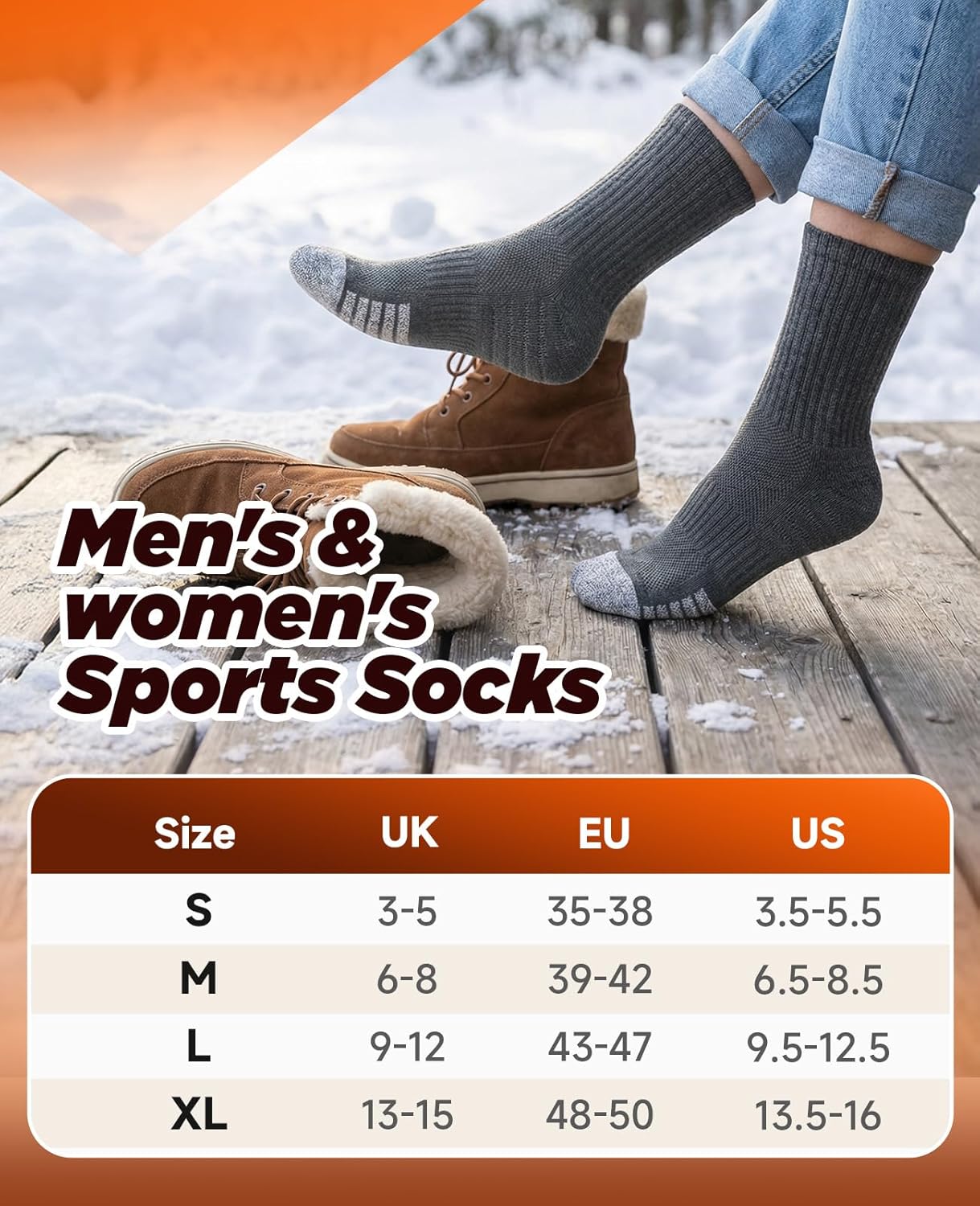 Thumbnail 6 de PULlOU Hiking Socks (Men’s & Women’s) – Breathable cushioned trek, sports and running socks, 35–38 & 47–50