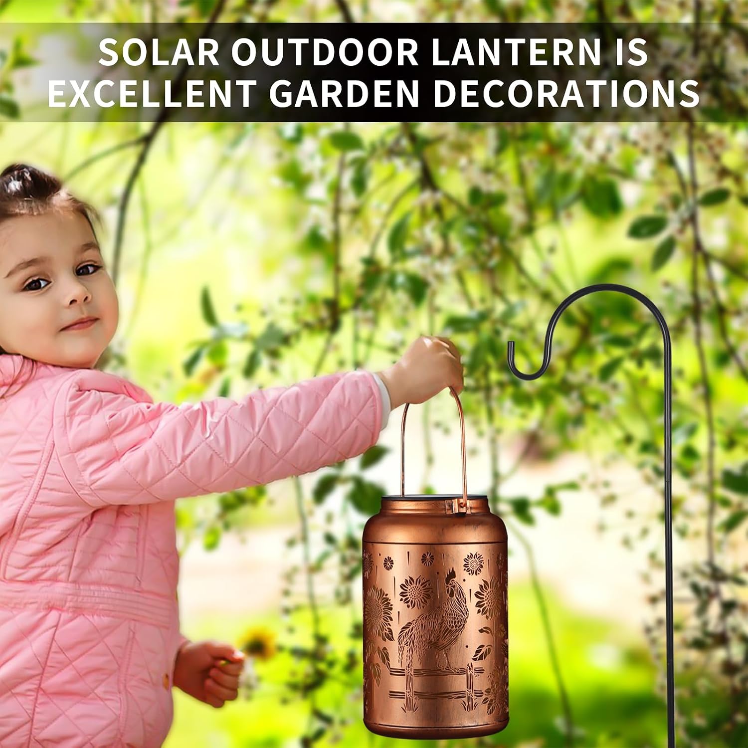 Thumbnail 4 de Rooster Solar Lanterns Hanging Waterproof Garden Decor 🏮