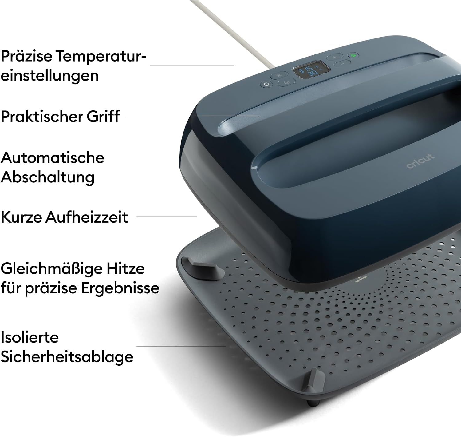 Detalle de Cricut EasyPress 2 SE (30,5 x 25,3 cm) – Heißpresse für Textilprojekte