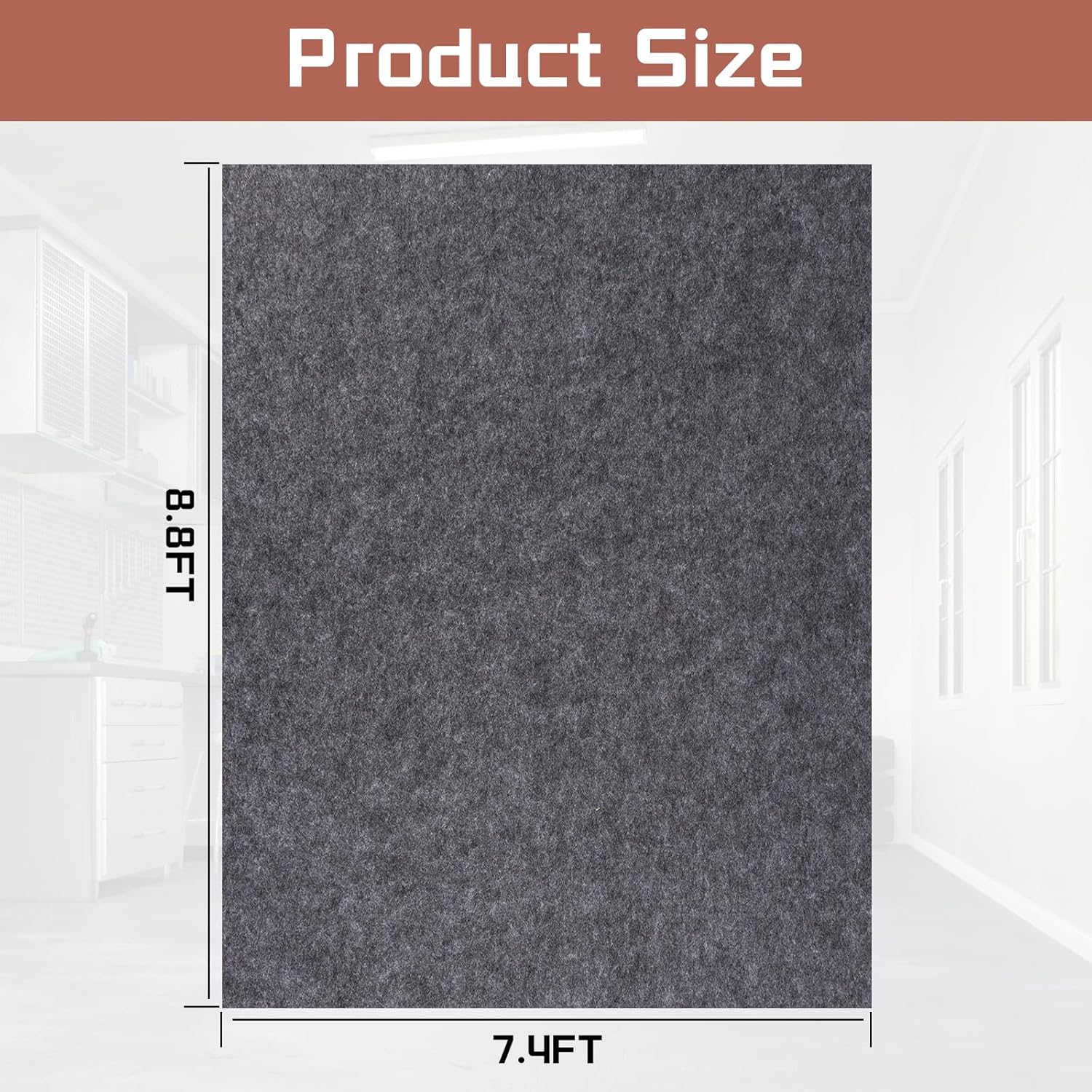 Detalle 2 de Garage Mats Oversize: 7.4 x 8.4 Ft Non-Slip Absorbent Garage Floor Mat
