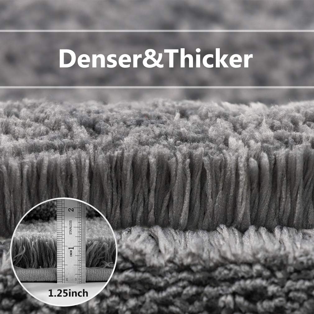 Thumbnail 2 de Tapis de Bain Extra Long Antidérapant 50 x 122 cm – Gris Foncé, Microfibre Douce et Absorbante