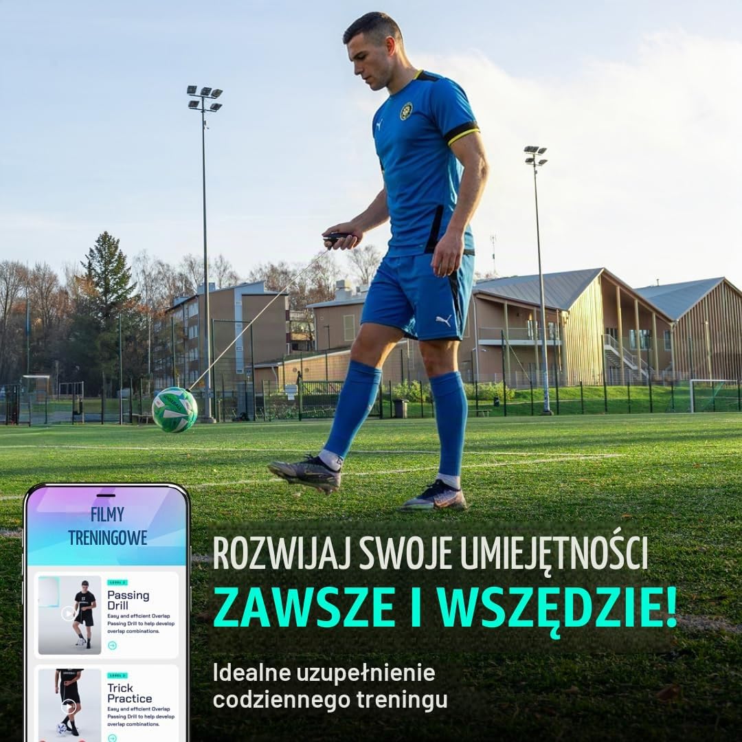 Detalle de SenseBall piłka treningowa do piłki nożnej, rozmiar 3 i aplikacja z 50+ filmami