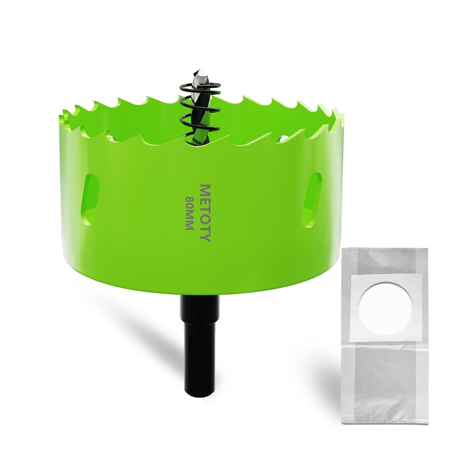 Thumbnail 6 de METOTY 95mm Bi-Metall-Lochsäge mit Dreiecksschaft Adapter und Zentrierbohrer – Universal HSS M42