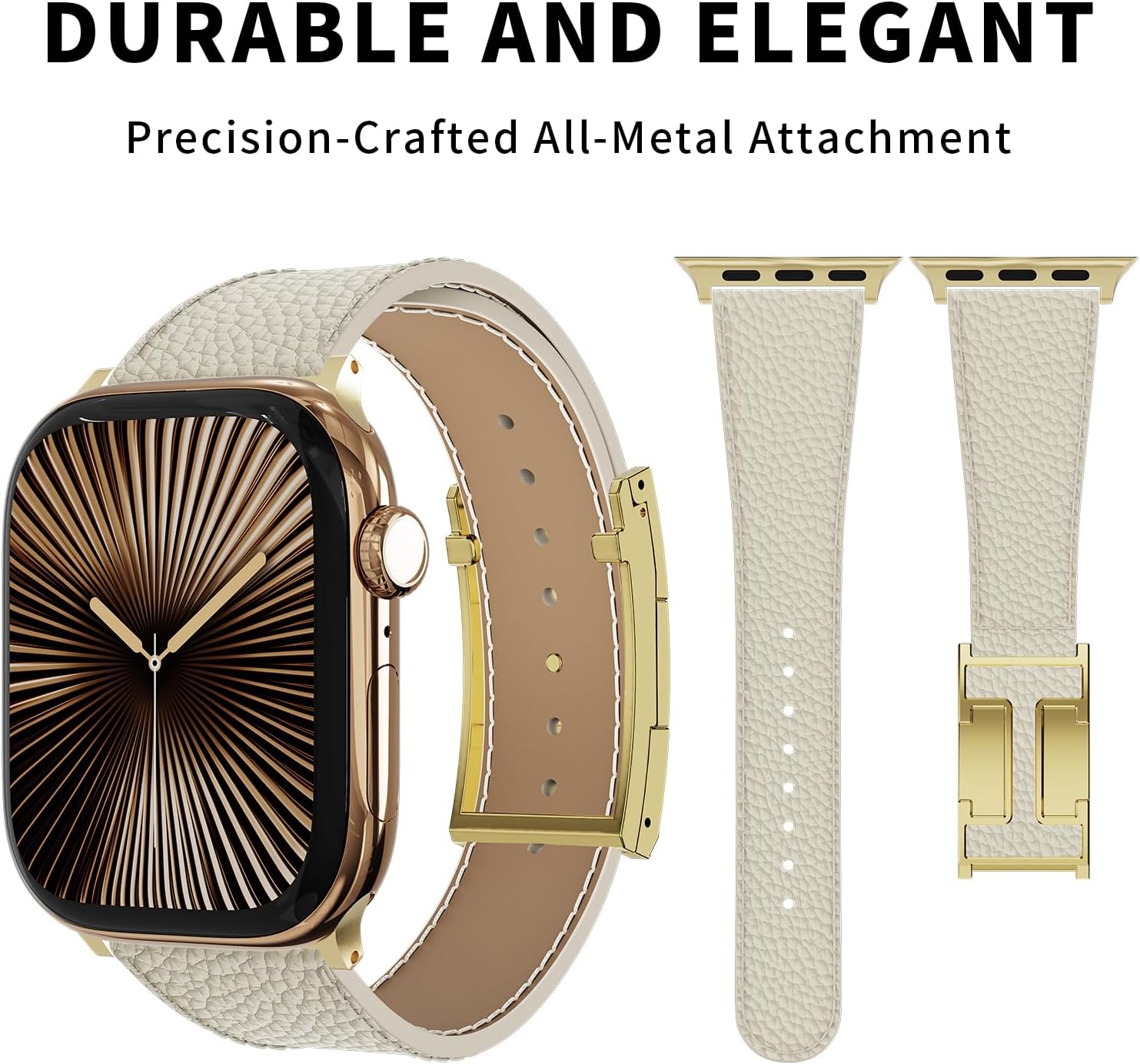 Thumbnail 6 de Leather Watch Band with Magnetic Buckle for Apple Watch Ultra and Series
