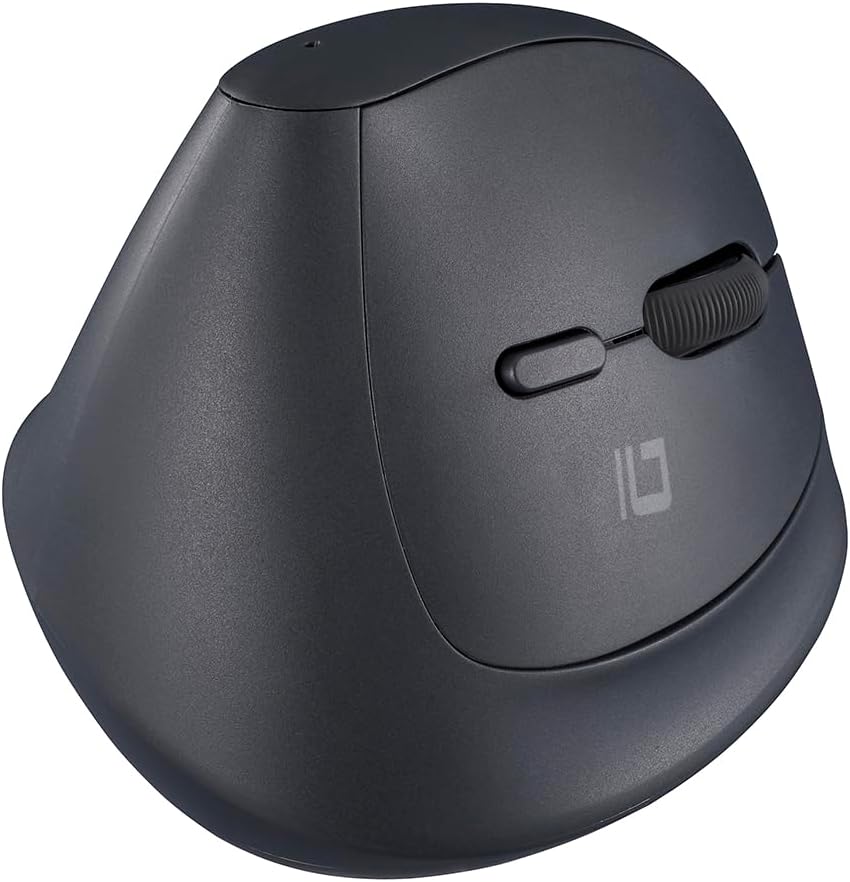 Detalle 1 de ナカバヤシ Digio2 ミニ エルゴノミクス Bluetoothマウス 5ボタン・静音・BlueLED ブラック