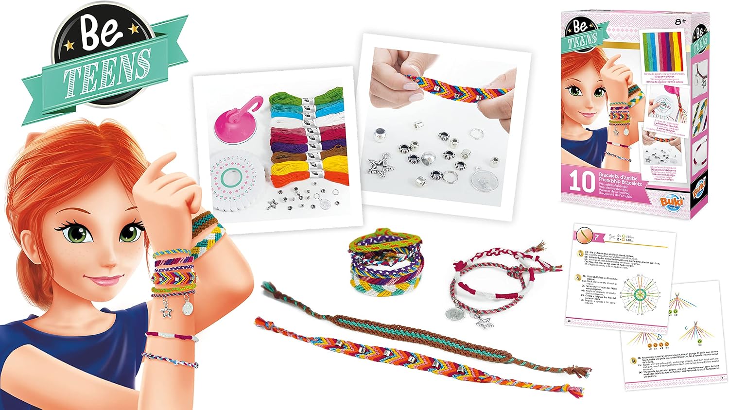 Thumbnail 6 de Buki BE102 Bracelets d'amitié — kit créatif pour 10 bracelets (8 ans et +)