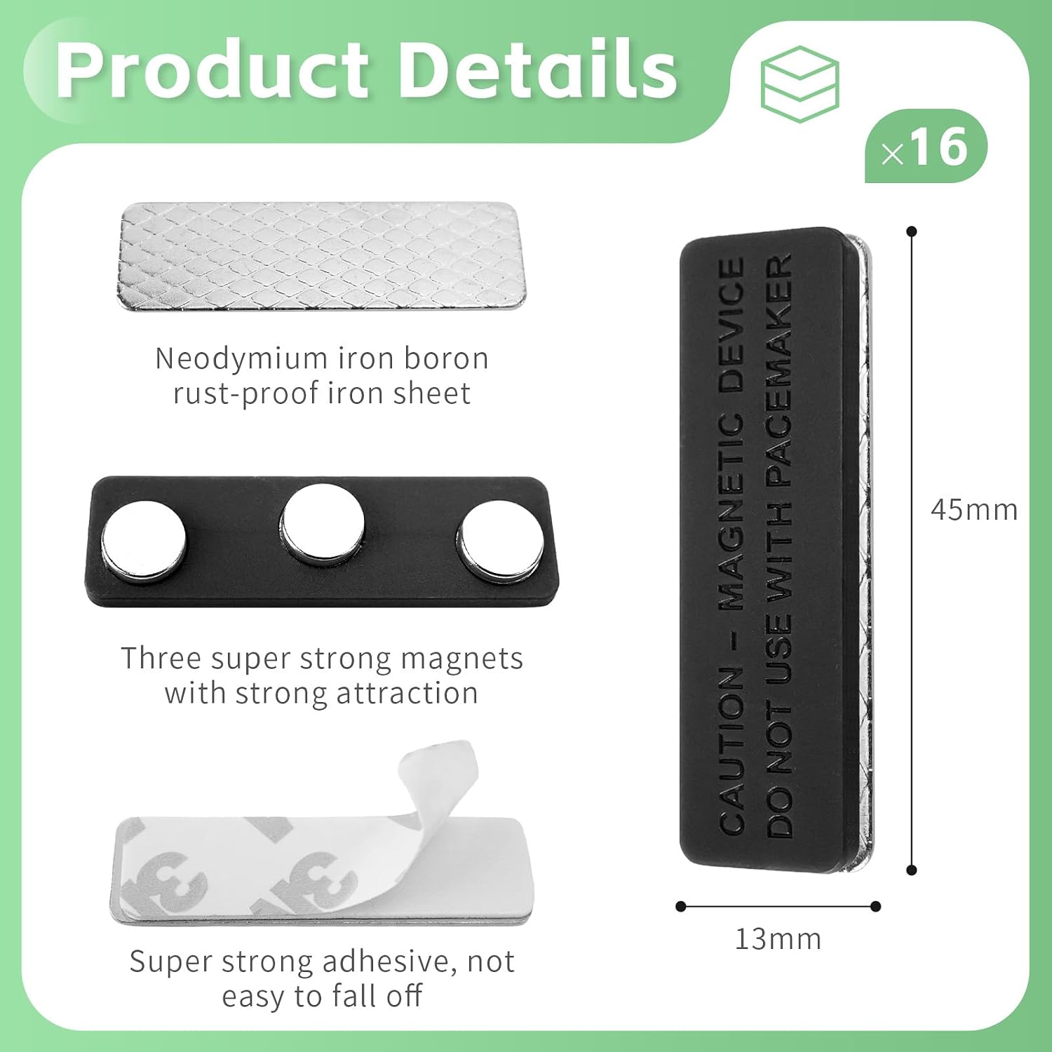 Thumbnail 1 de Selbstklebende Magnet Clips Set – Starke Magnete für Stoff, Netze & DIY, 16-teilig