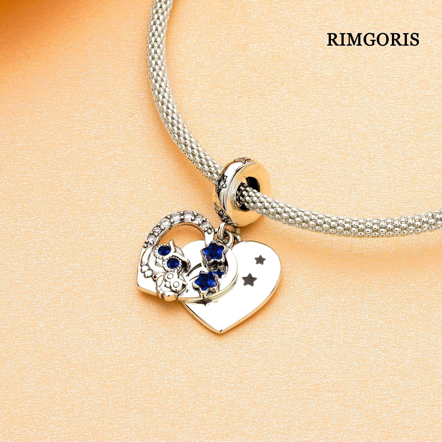 Detalle 2 de Rimgoris Plata de Ley 925 Charm para pulsera 🌙
