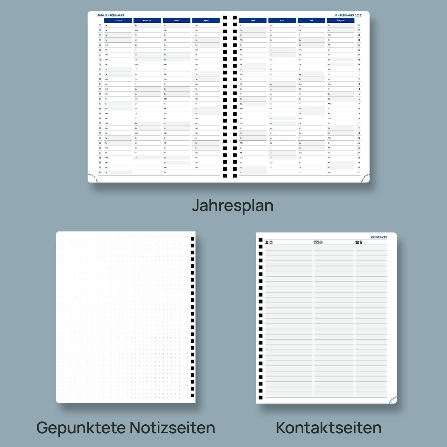 Thumbnail 3 de POPRUN Terminplaner Wochenplaner 2026 📘