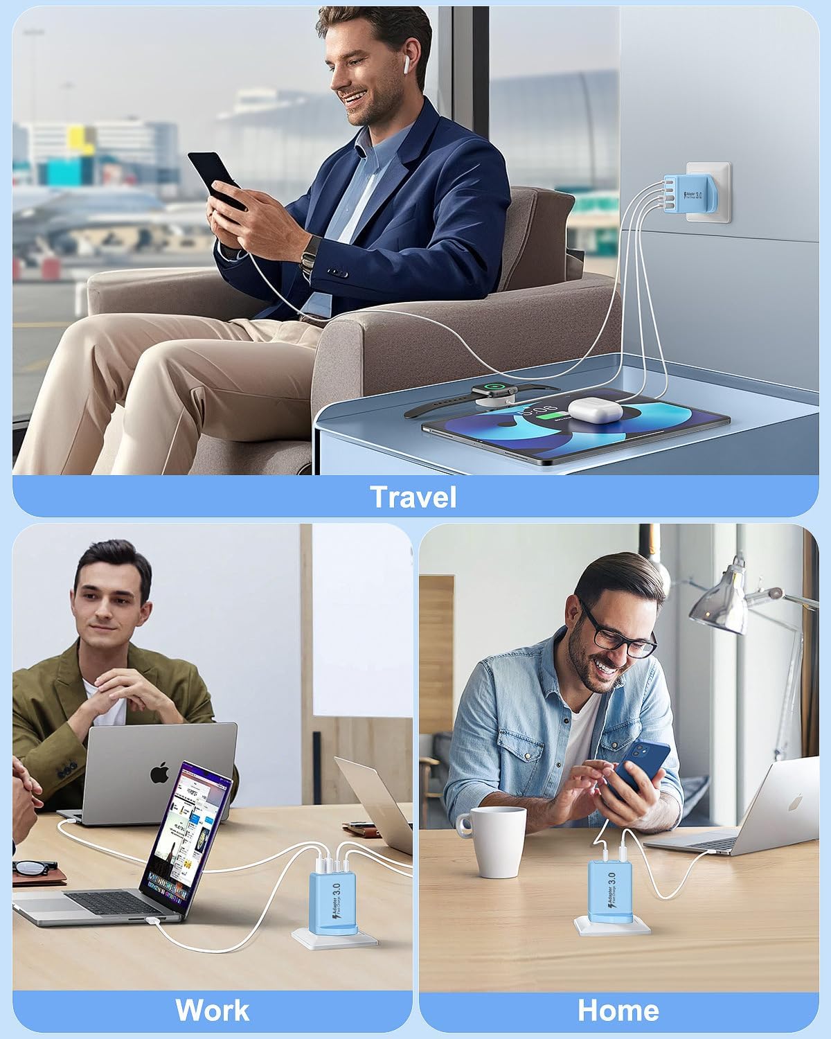 Thumbnail 5 de 40W 4‑Port USB-C Multi Charger for iPhone and Samsung