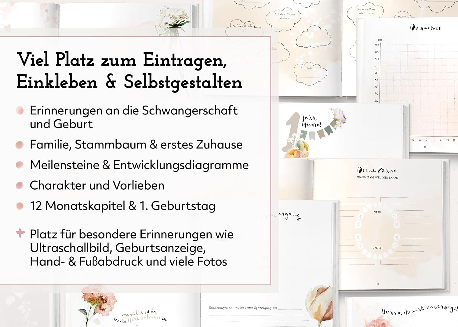 Detalle 2 de Babyalbum Mein erstes Jahr 72 Seiten đ