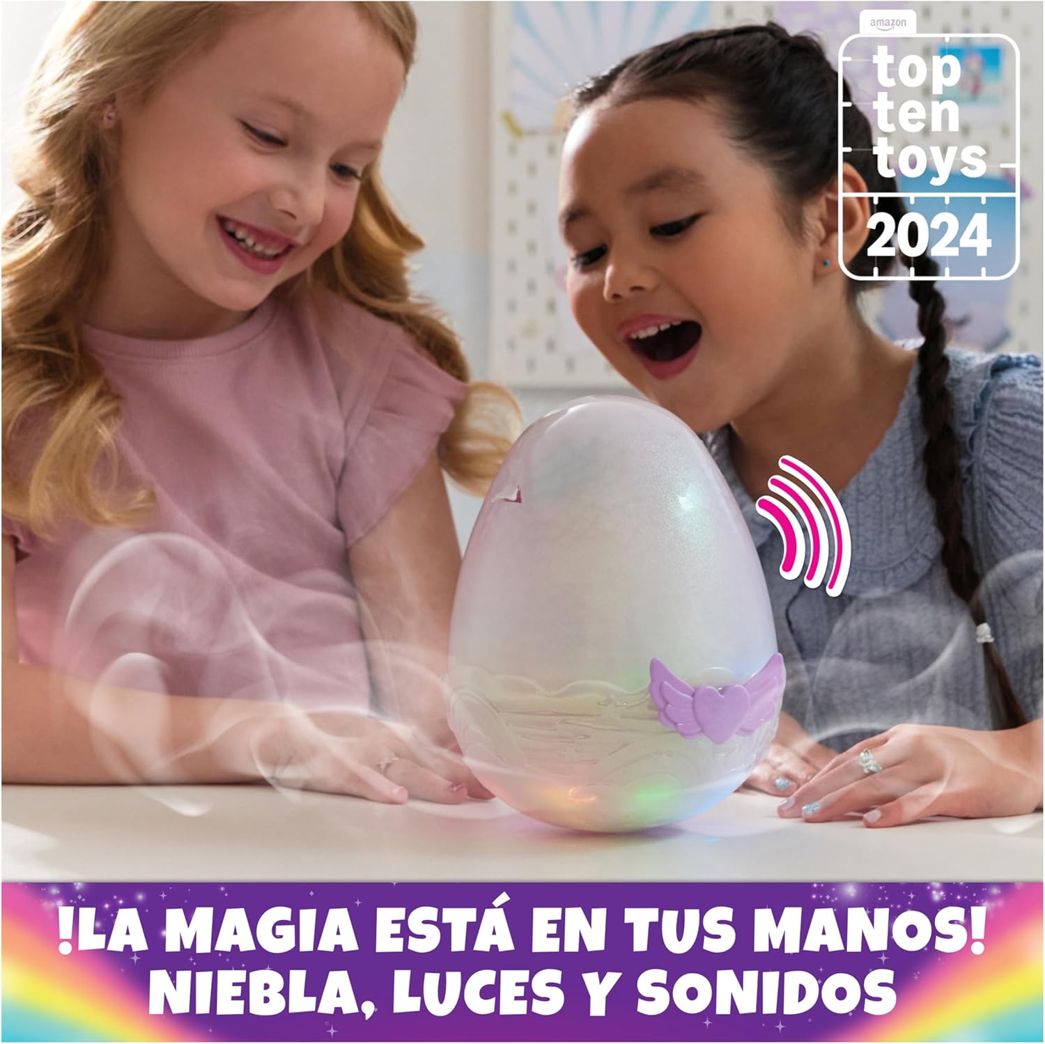 Detalle 2 de HATCHIMALS Alive Pufflecorn Peluche Interactivo con Luz y Sonidos 🦄